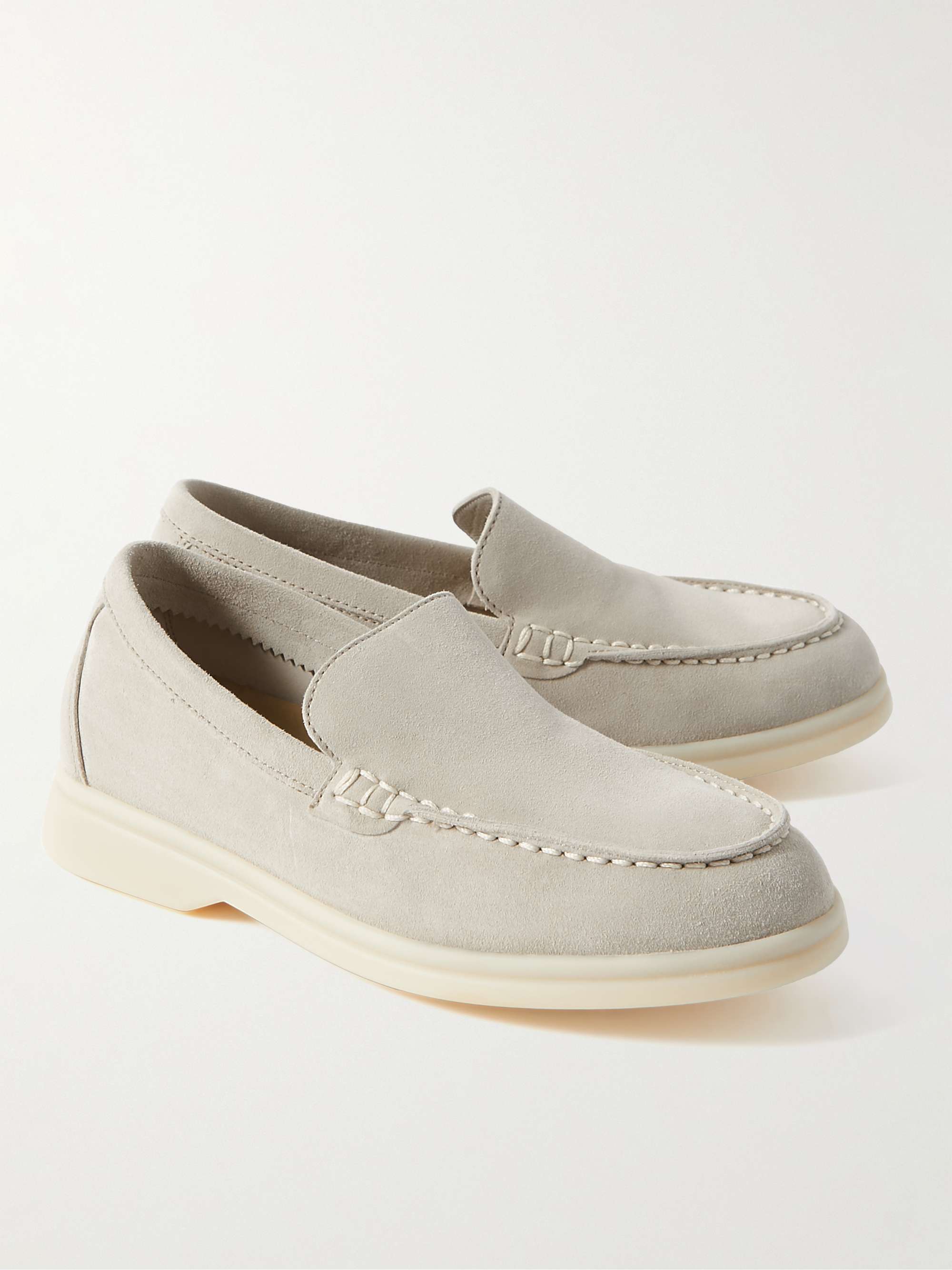 Politisk Kommentér Kvittering LORO PIANA KIDS Summer Walk Suede Loafers | MR PORTER