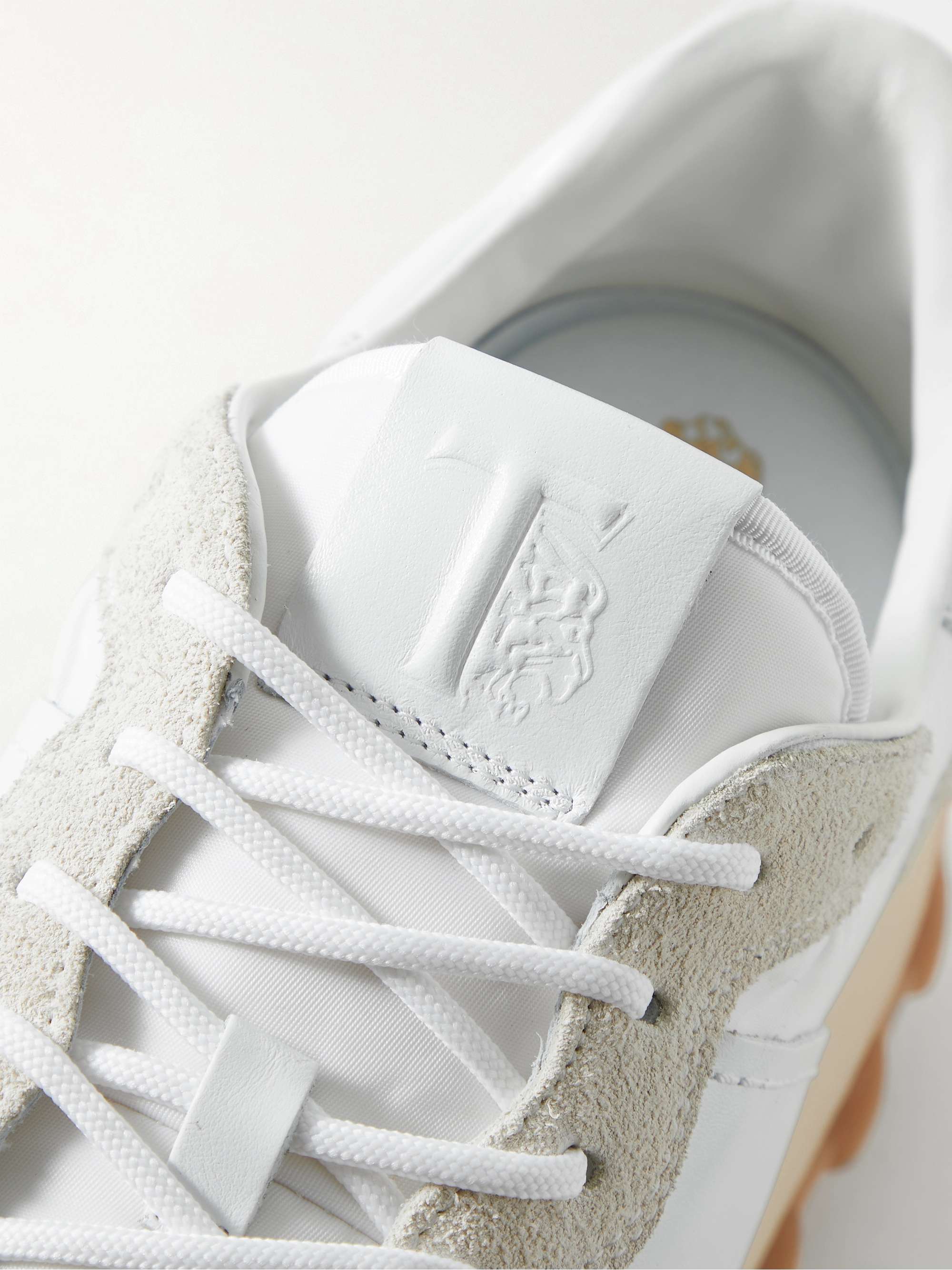 TOD'S 1T Suede and Leather-Trimmed Shell Sneakers