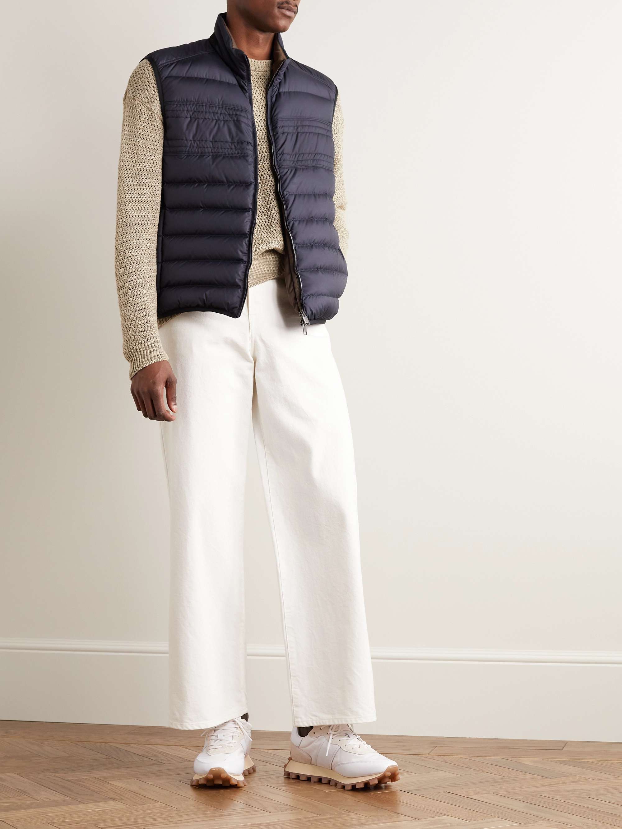 TOD'S 1T Suede and Leather-Trimmed Shell Sneakers