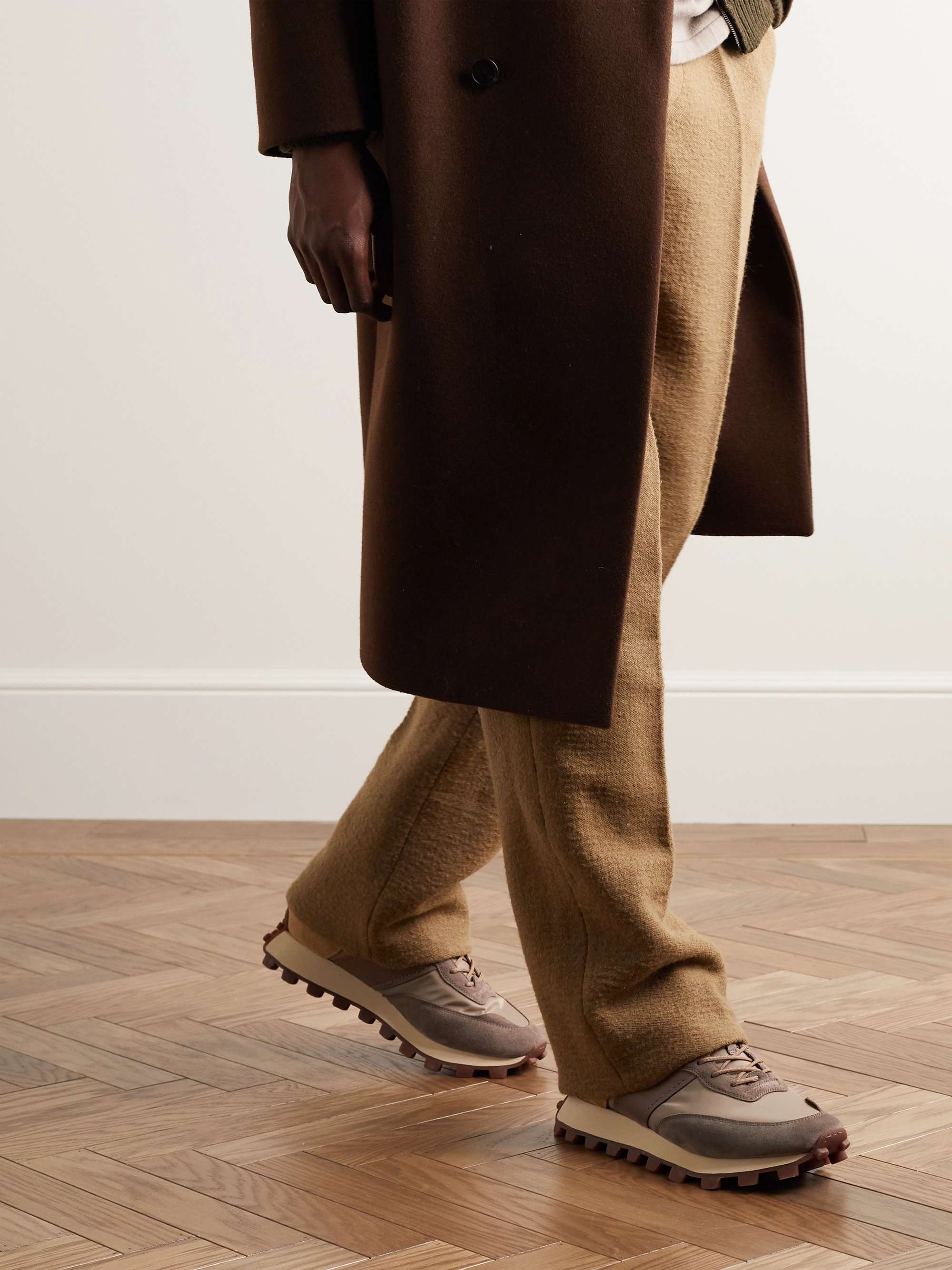 TOD'S 1T Suede and Leather-Trimmed Shell Sneakers