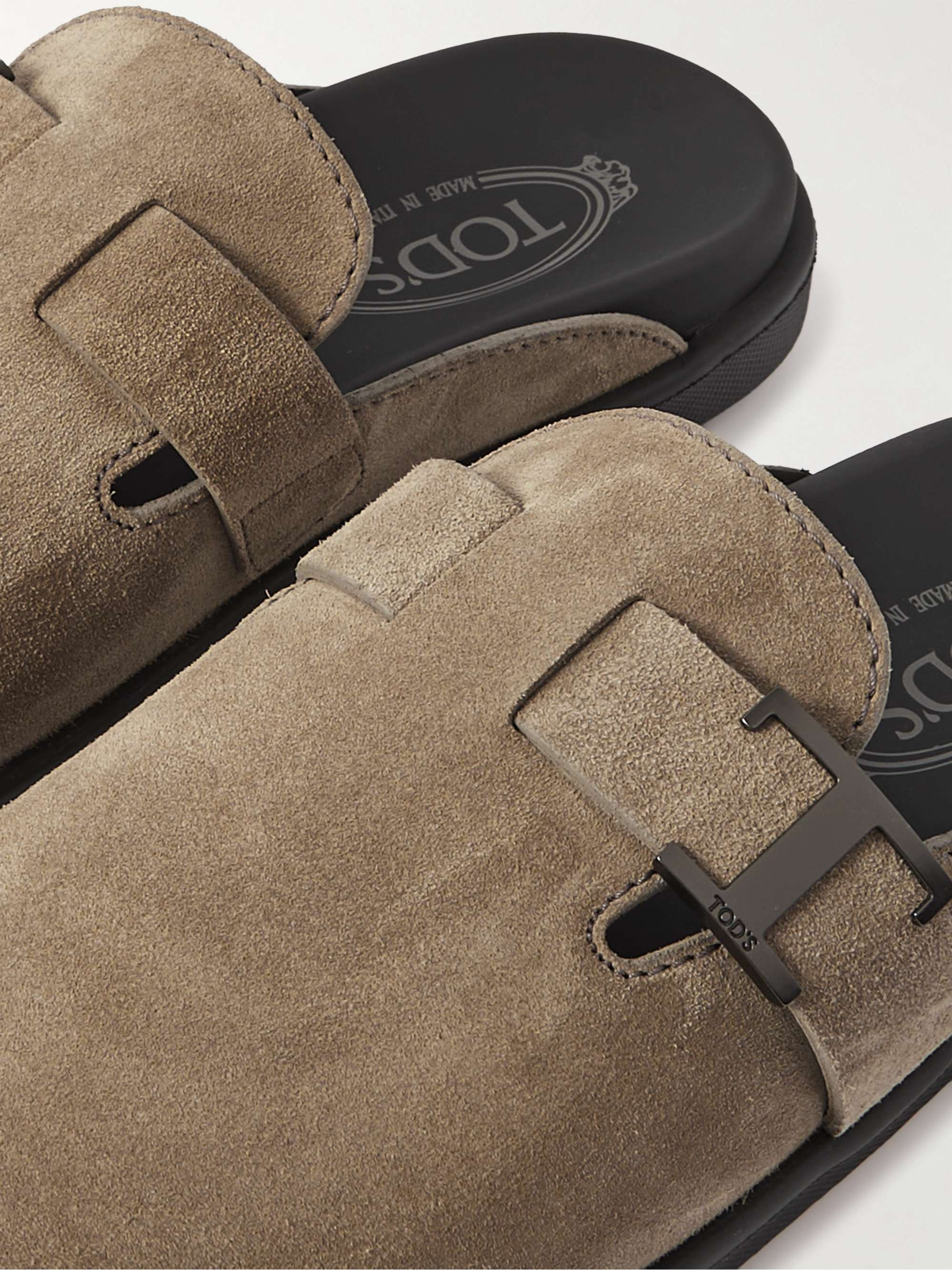 TOD'S T Timeless Suede Mules
