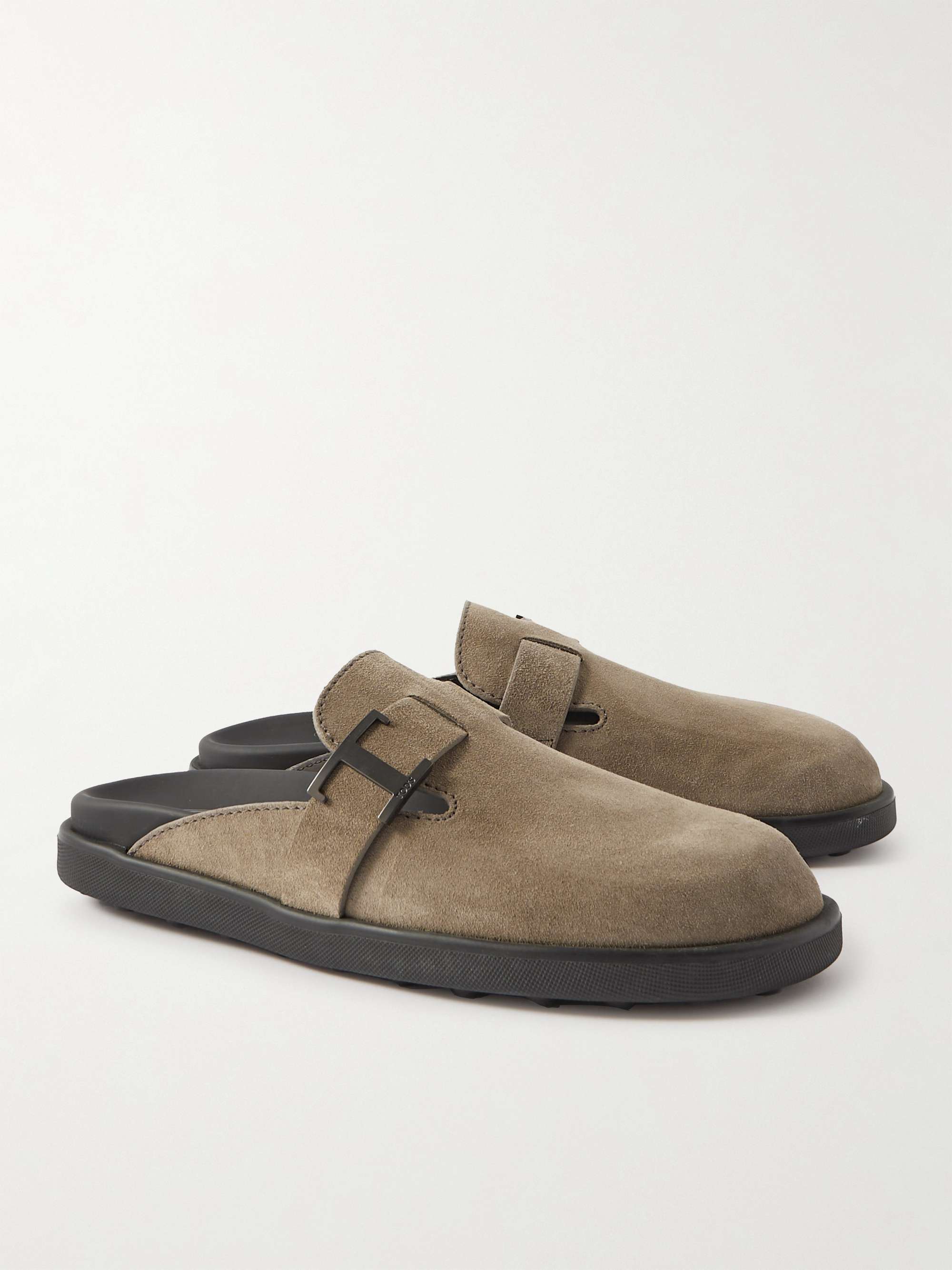 TOD'S T Timeless Suede Mules