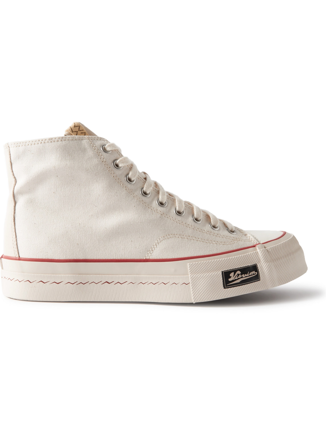 Visvim Skagway Hi Patten Canvas High-top Sneakers In White