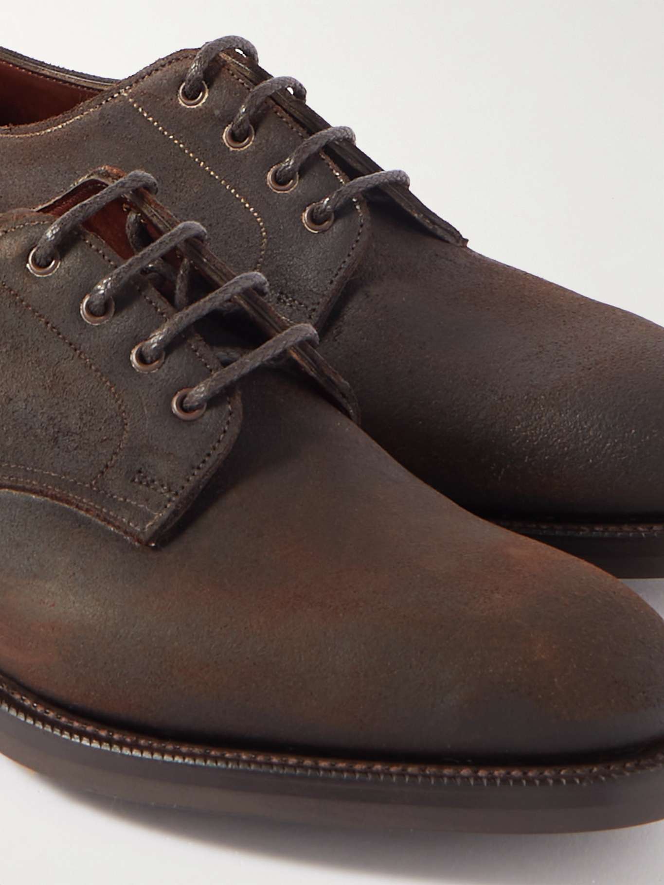 EDWARD GREEN Leith Suede Derby Shoes for Men | MR PORTER