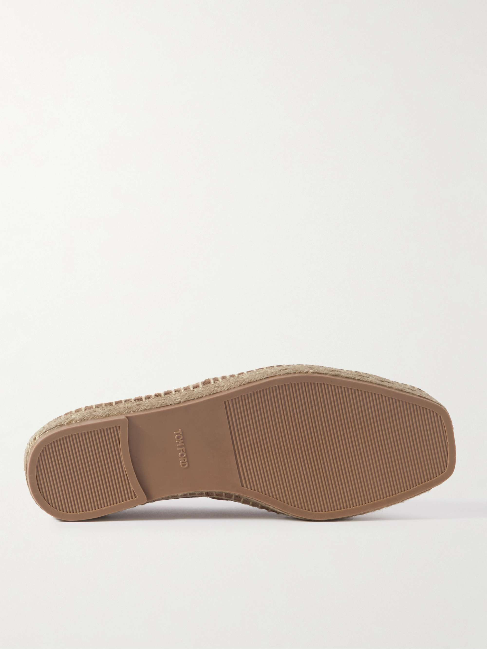 TOM FORD Barnes Textured-Leather Espadrilles