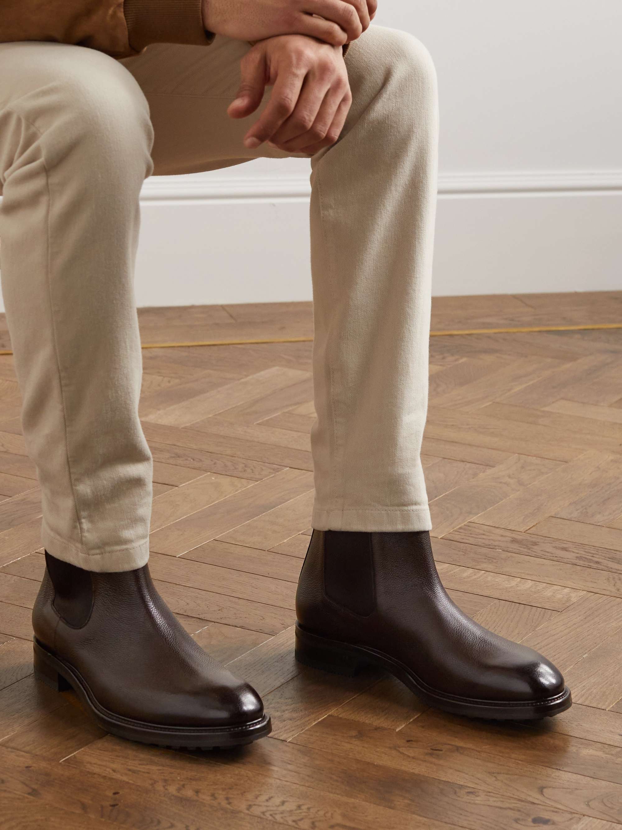 TOM FORD Stuart Full-Grain Leather Chelsea Boots