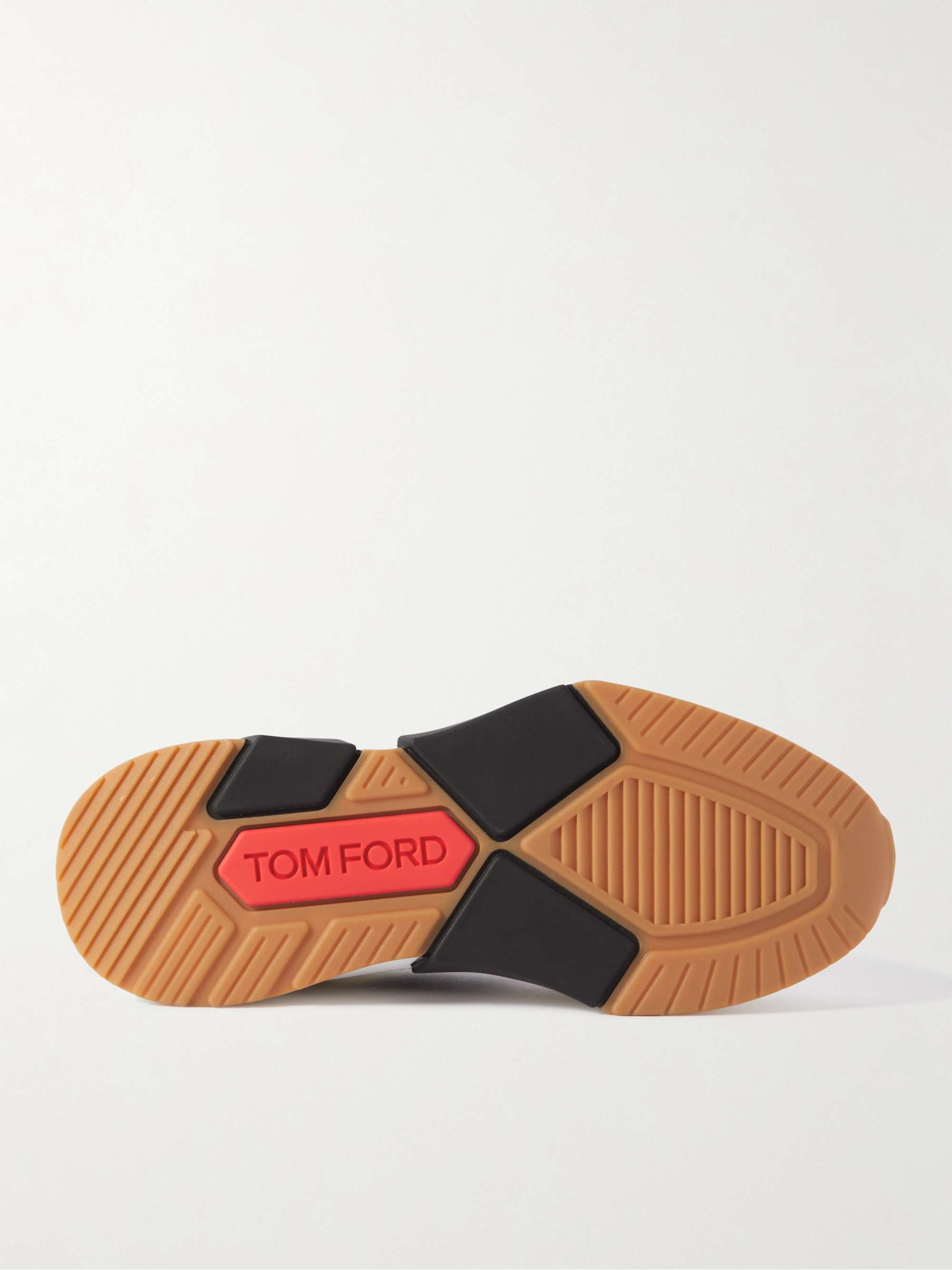 TOM FORD Jagga Suede and Mesh Sneakers