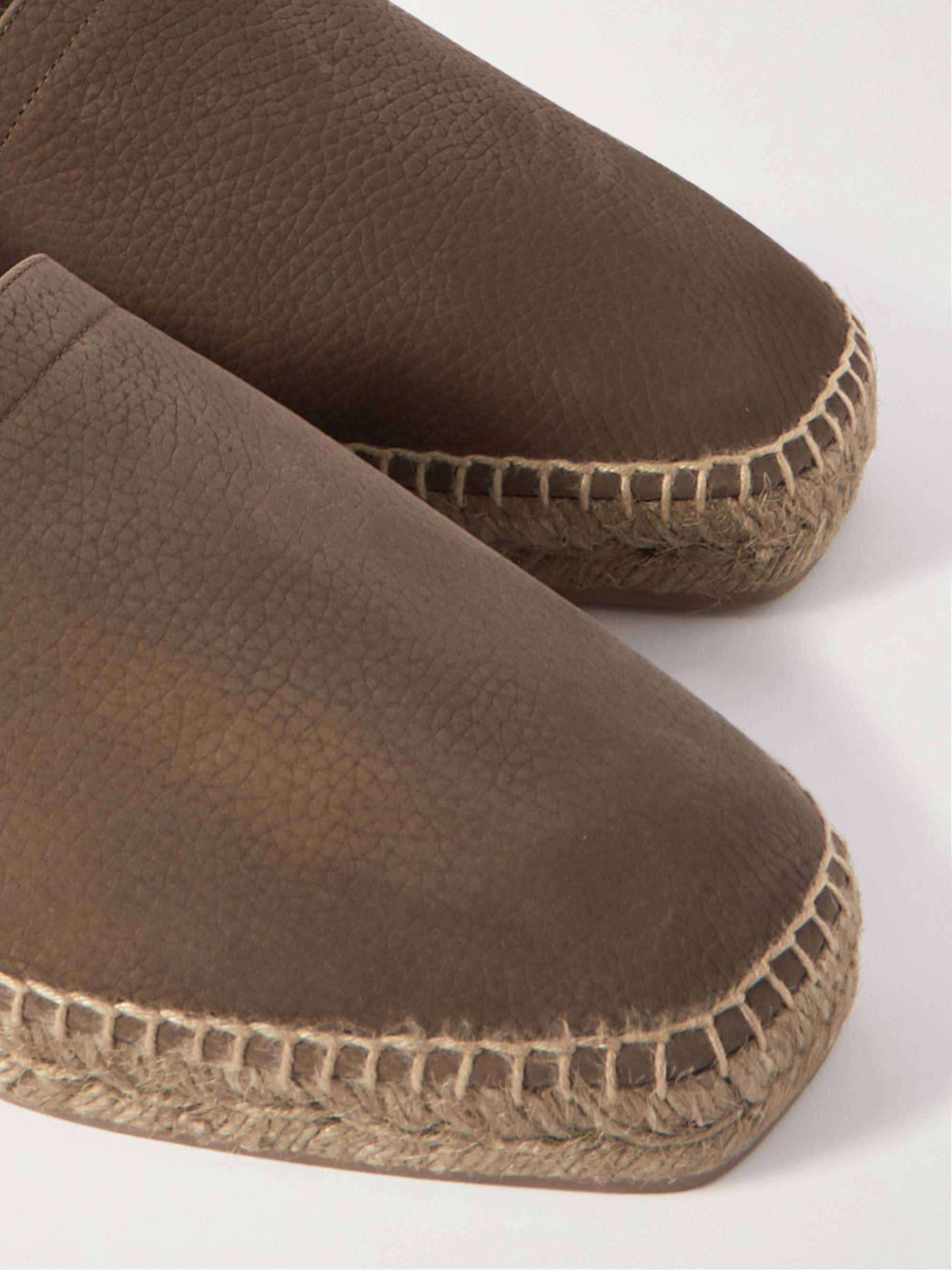TOM FORD Barnes Textured-Leather Espadrilles