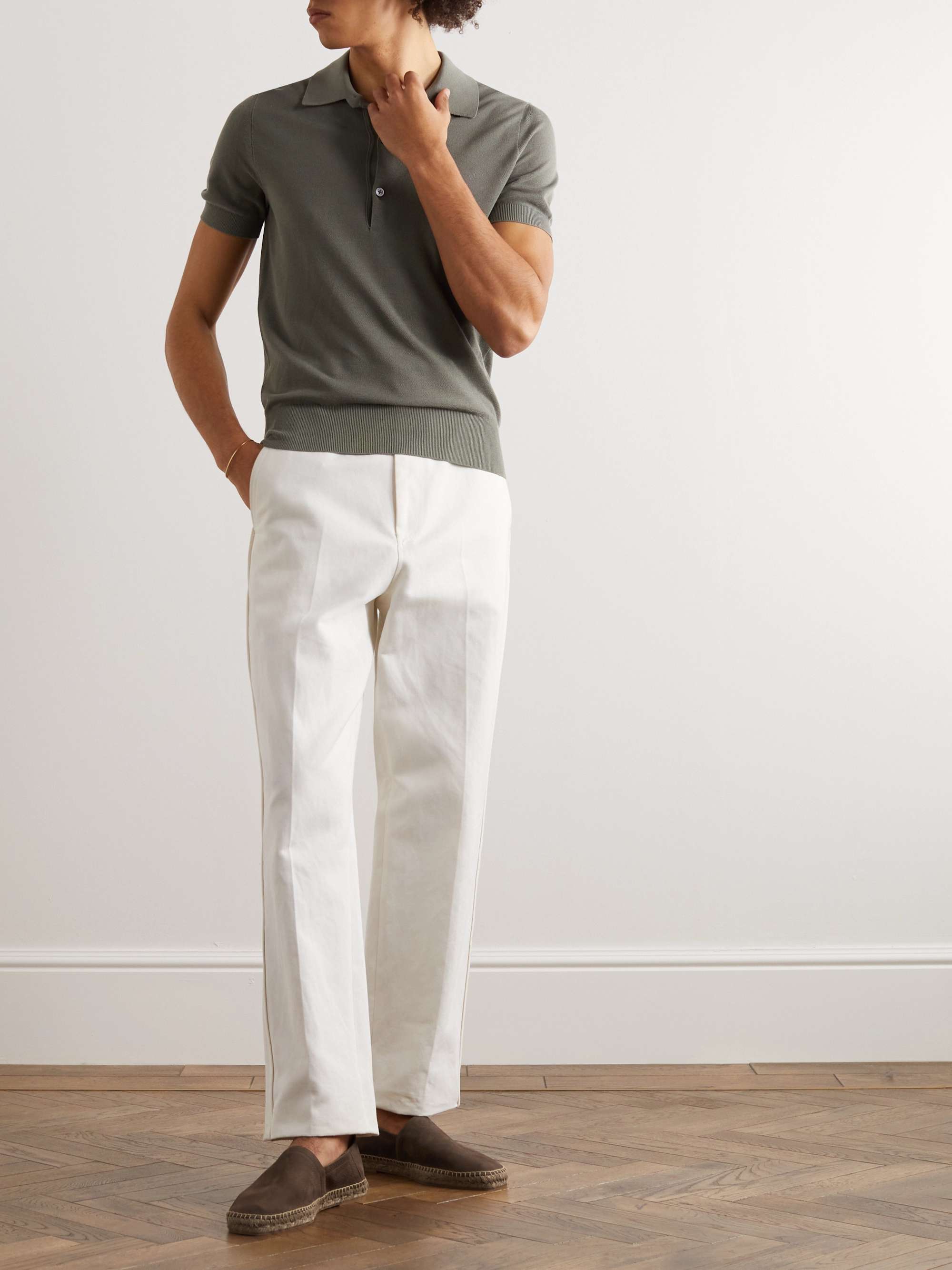 TOM FORD Barnes Textured-Leather Espadrilles
