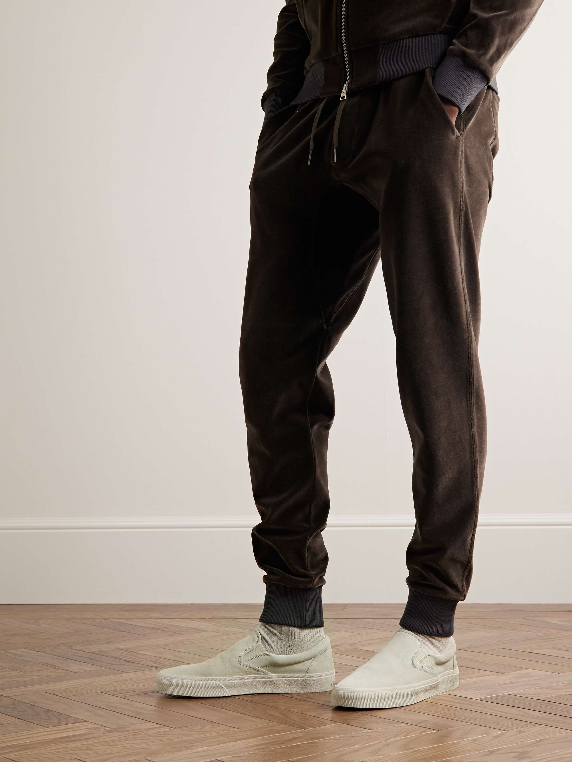 TOM FORD Jude Suede Slip-On Sneakers