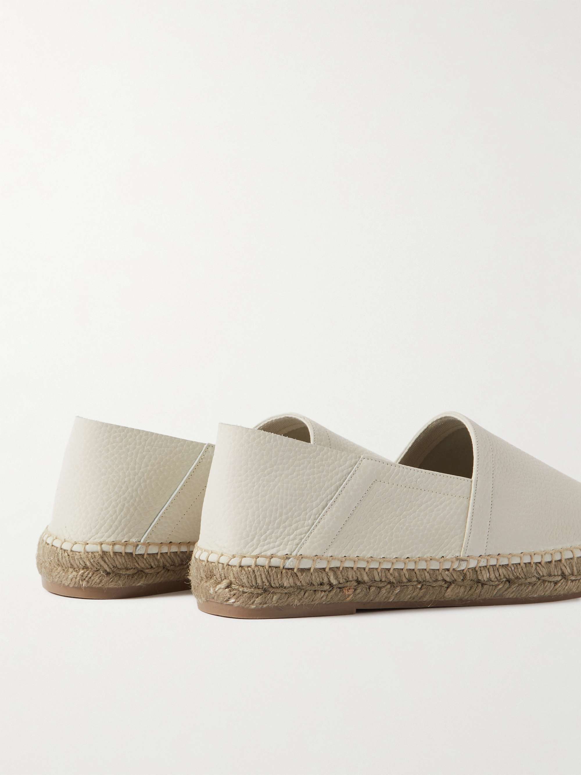 TOM FORD Barnes Textured-Leather Espadrilles
