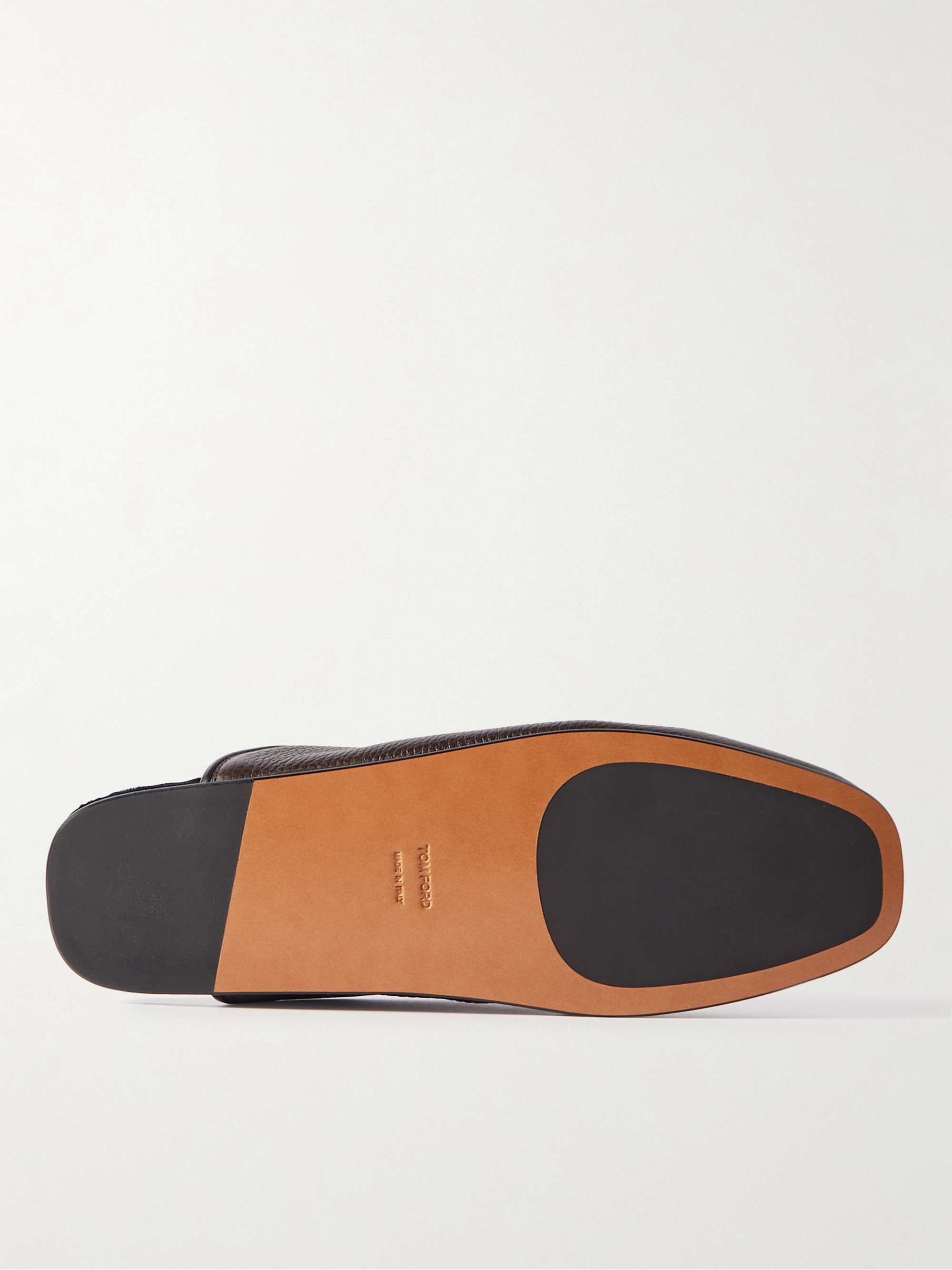 TOM FORD Winston Full-Grain Leather Tasselled Slippers