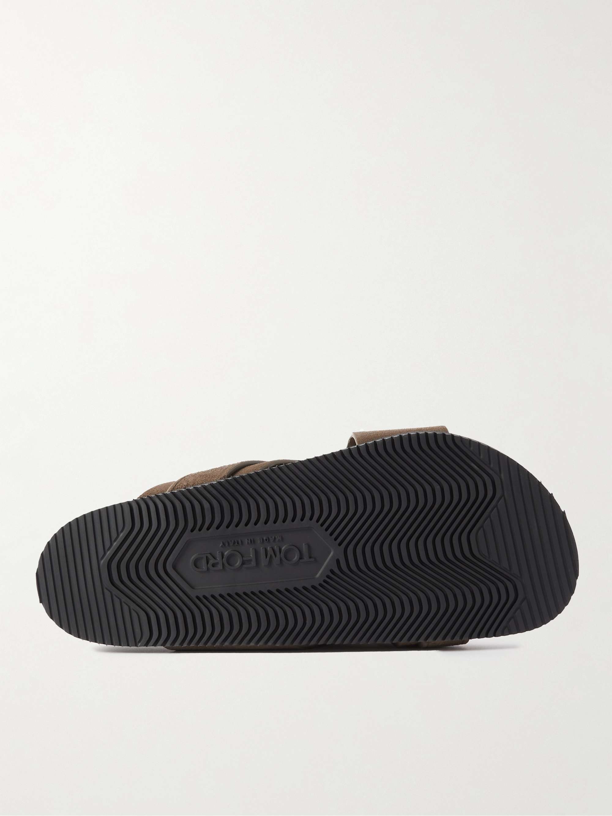 TOM FORD Wicklow Perforated Suede Slides