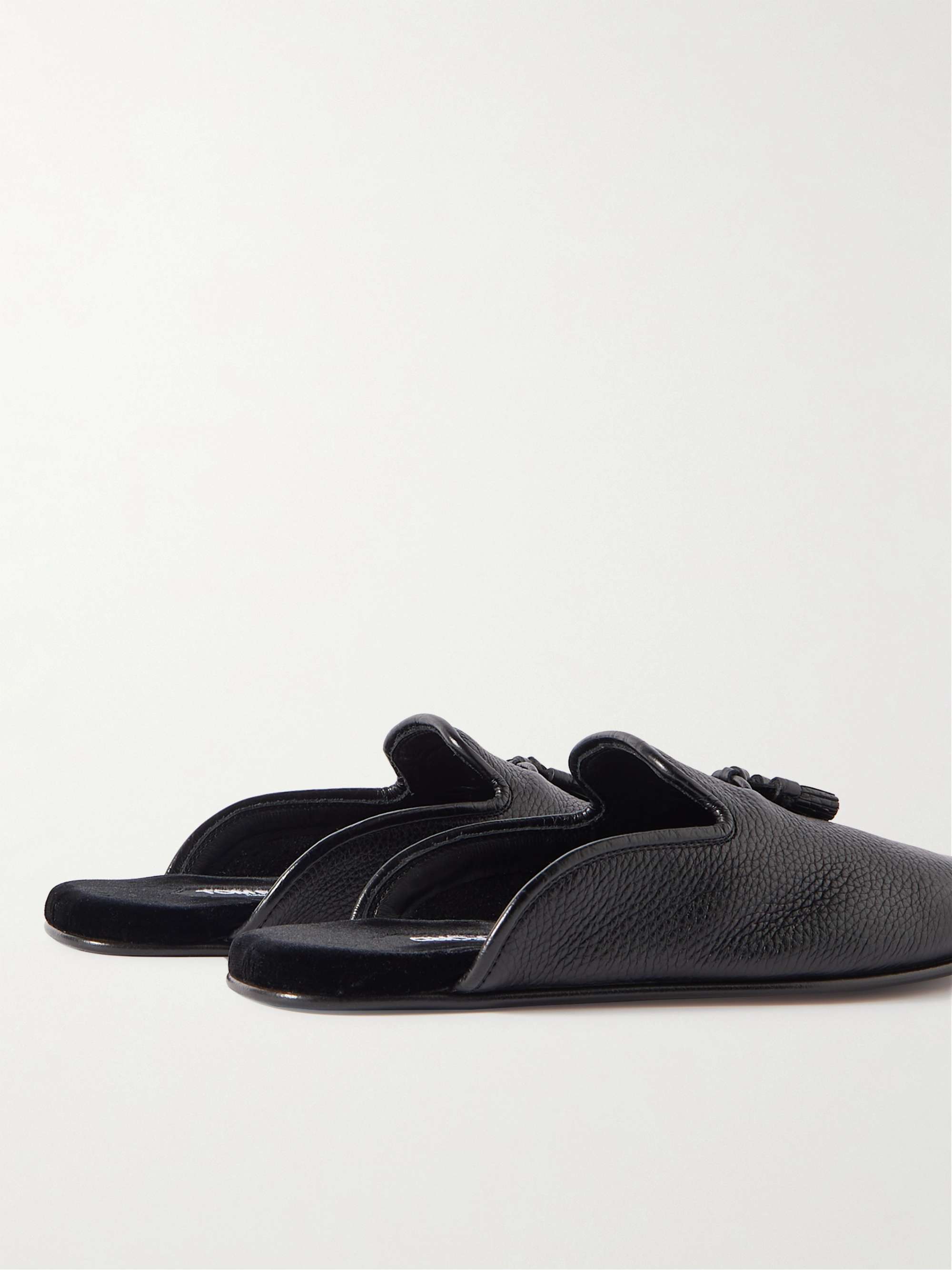TOM FORD Winston Full-Grain Leather Tasselled Slippers