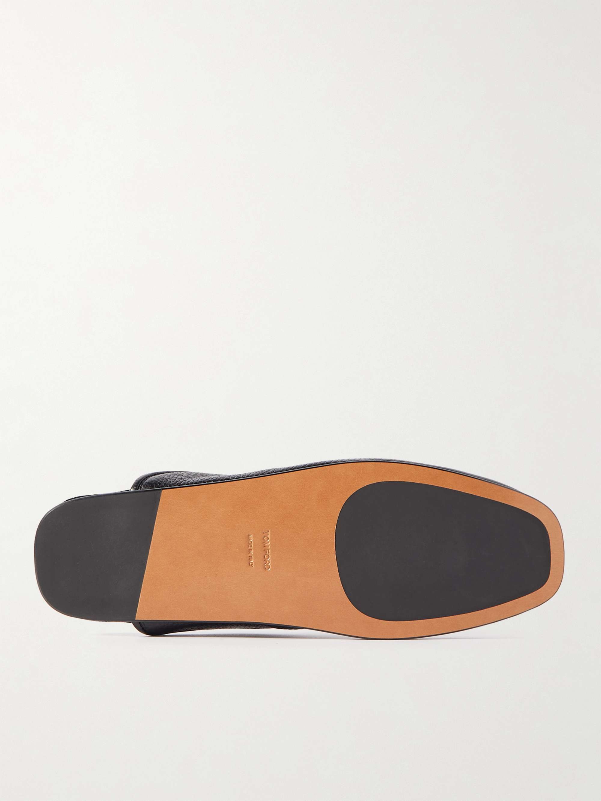TOM FORD Winston Full-Grain Leather Tasselled Slippers