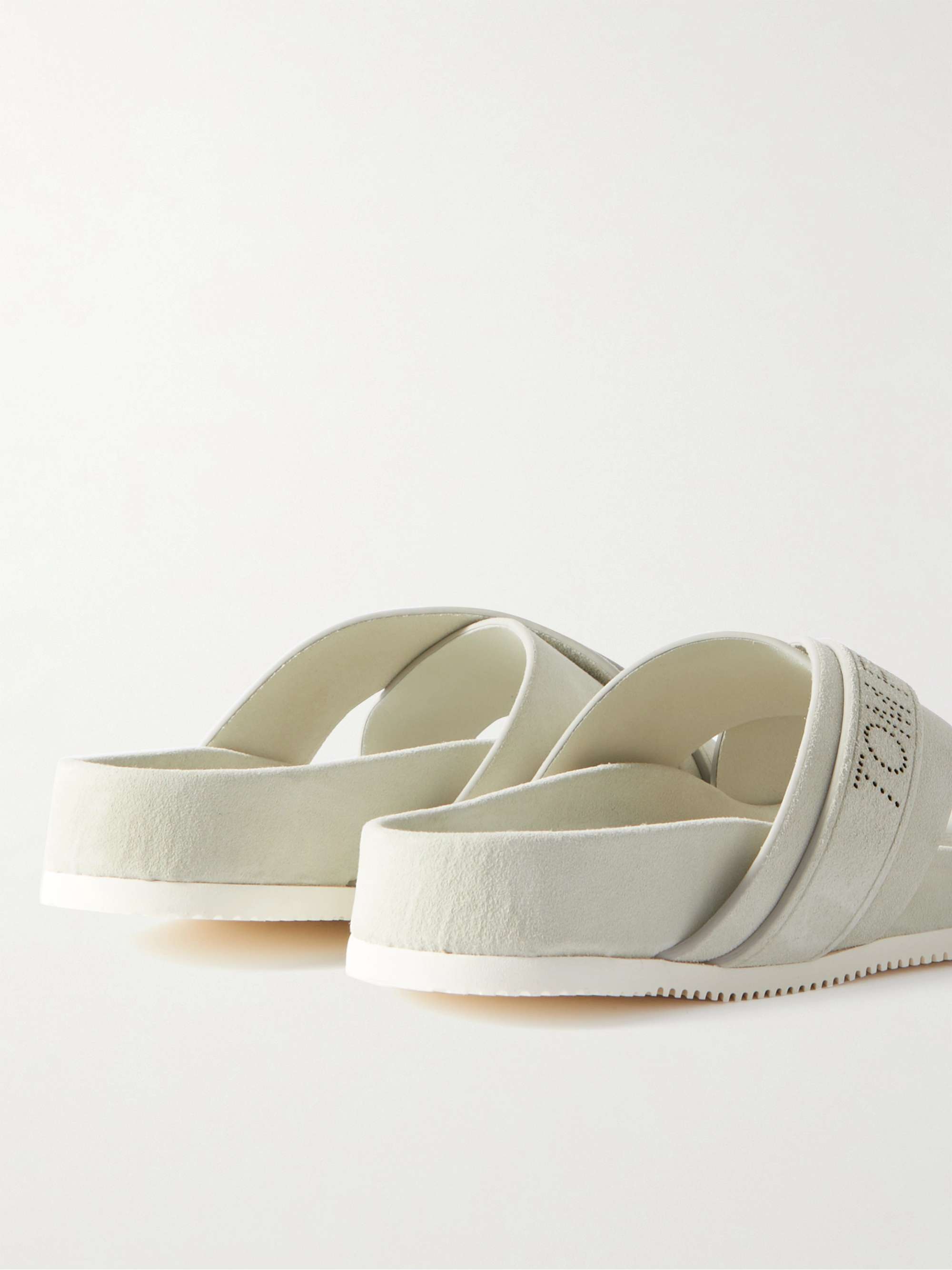 TOM FORD Wicklow Perforated Suede Slides