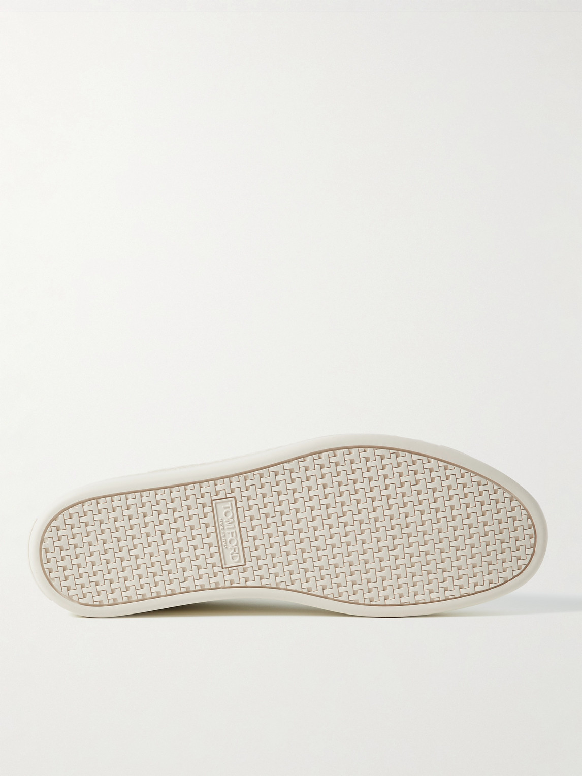 Shop Tom Ford Warwick Perforated Full-grain Leather Sneakers In White