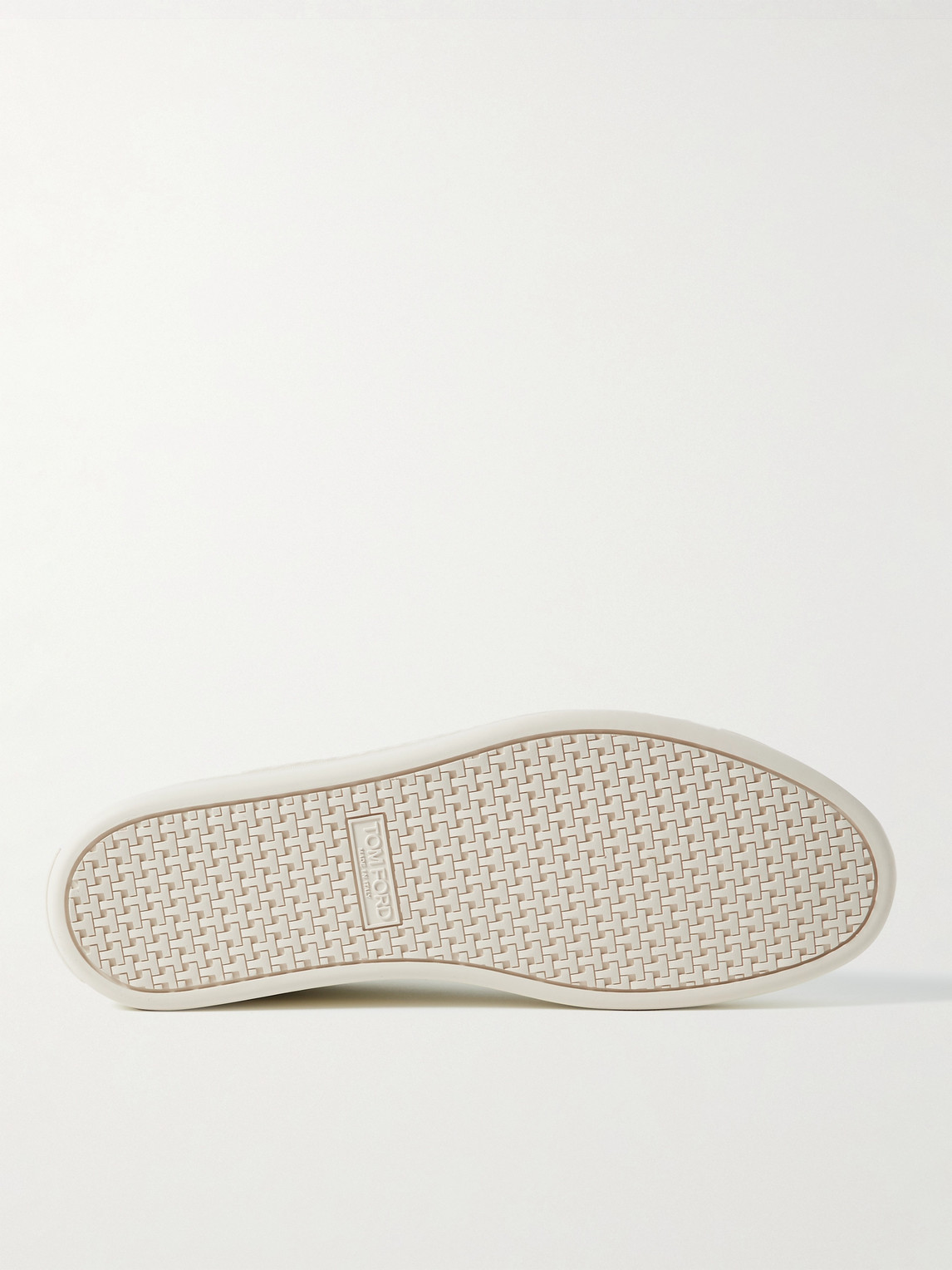 Shop Tom Ford Warwick Perforated Full-grain Leather Sneakers In White