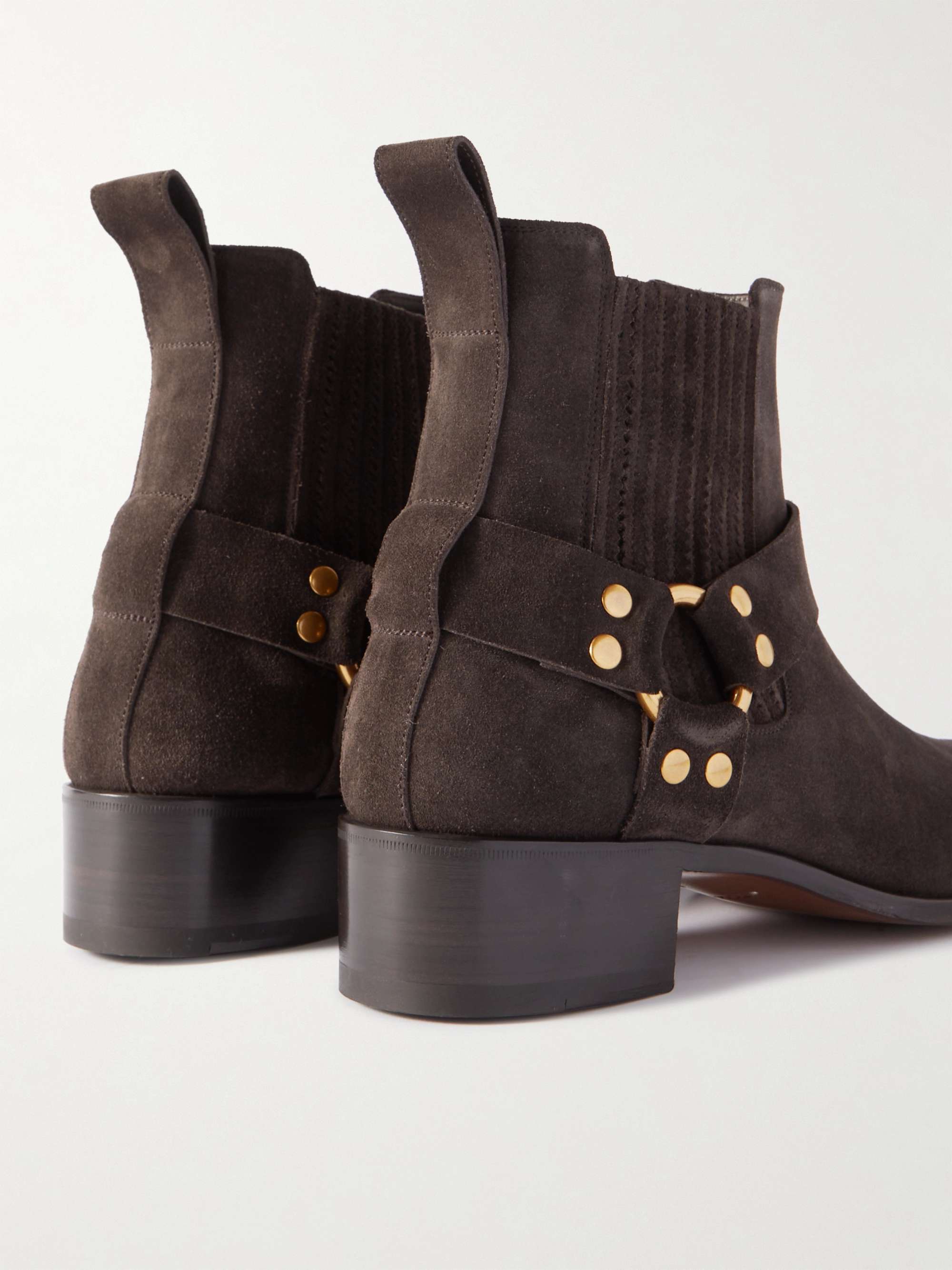 TOM FORD Rupert Embellished Suede Chelsea Boots