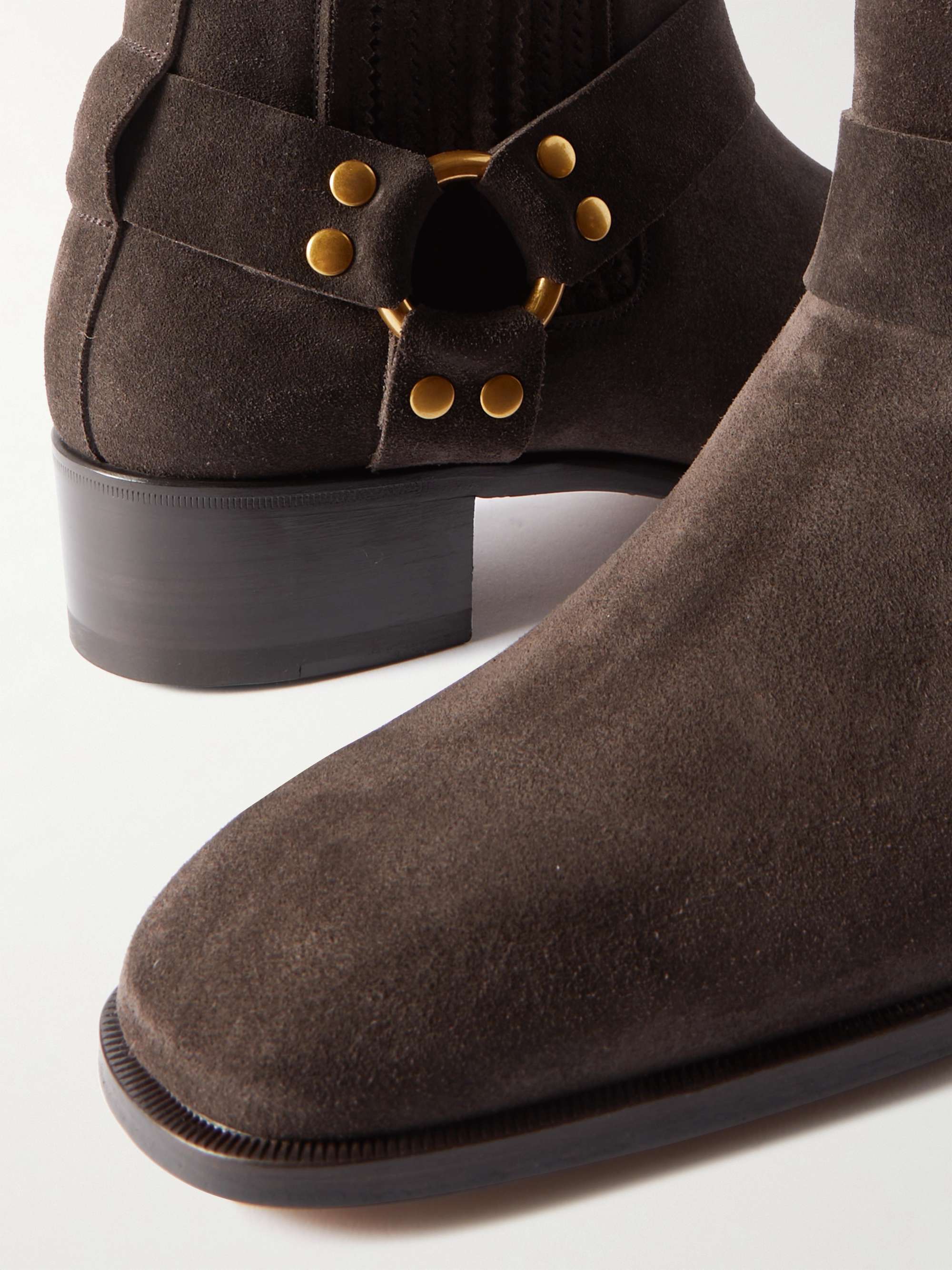 TOM FORD Rupert Embellished Suede Chelsea Boots