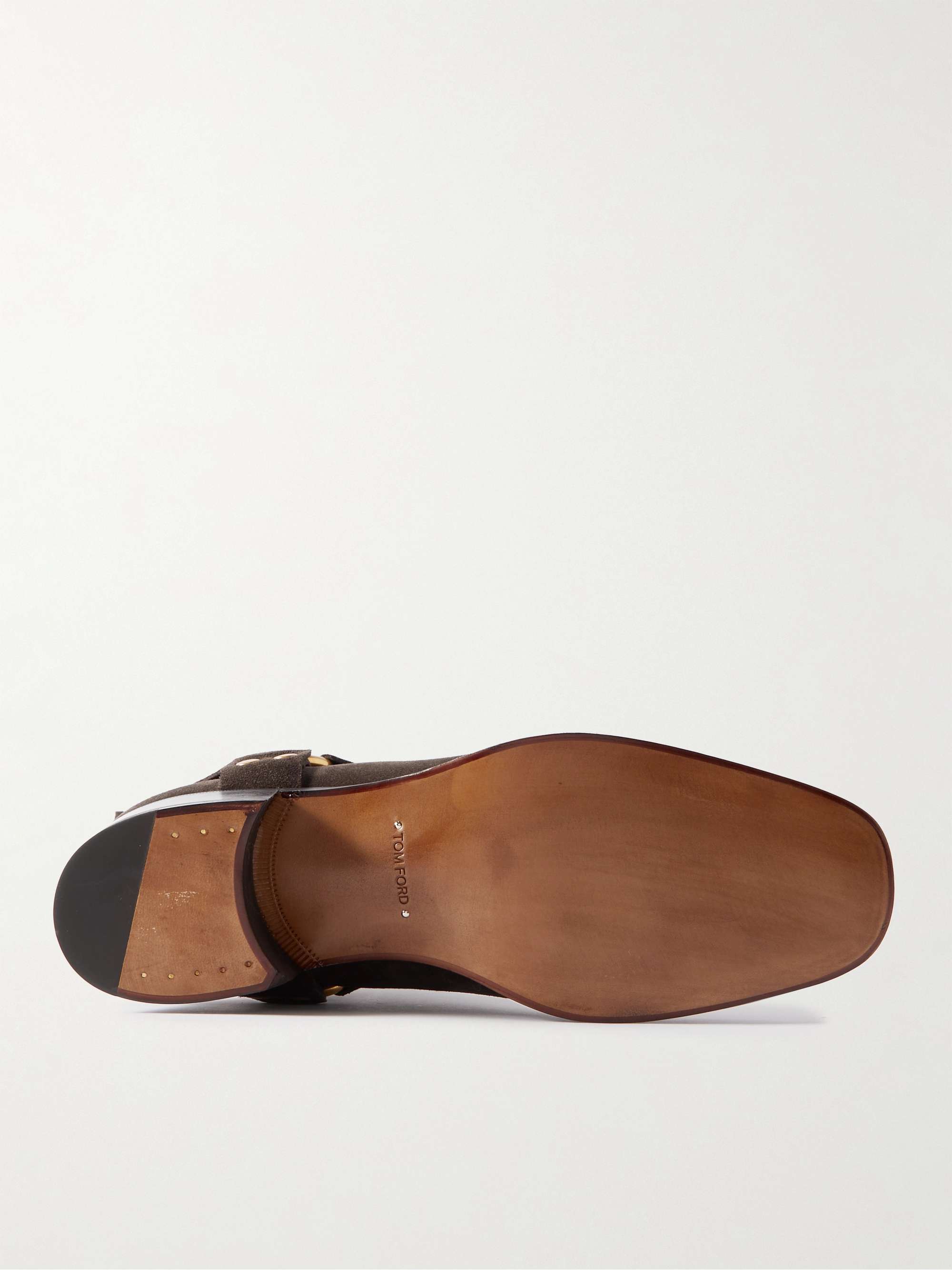 TOM FORD Rupert Embellished Suede Chelsea Boots