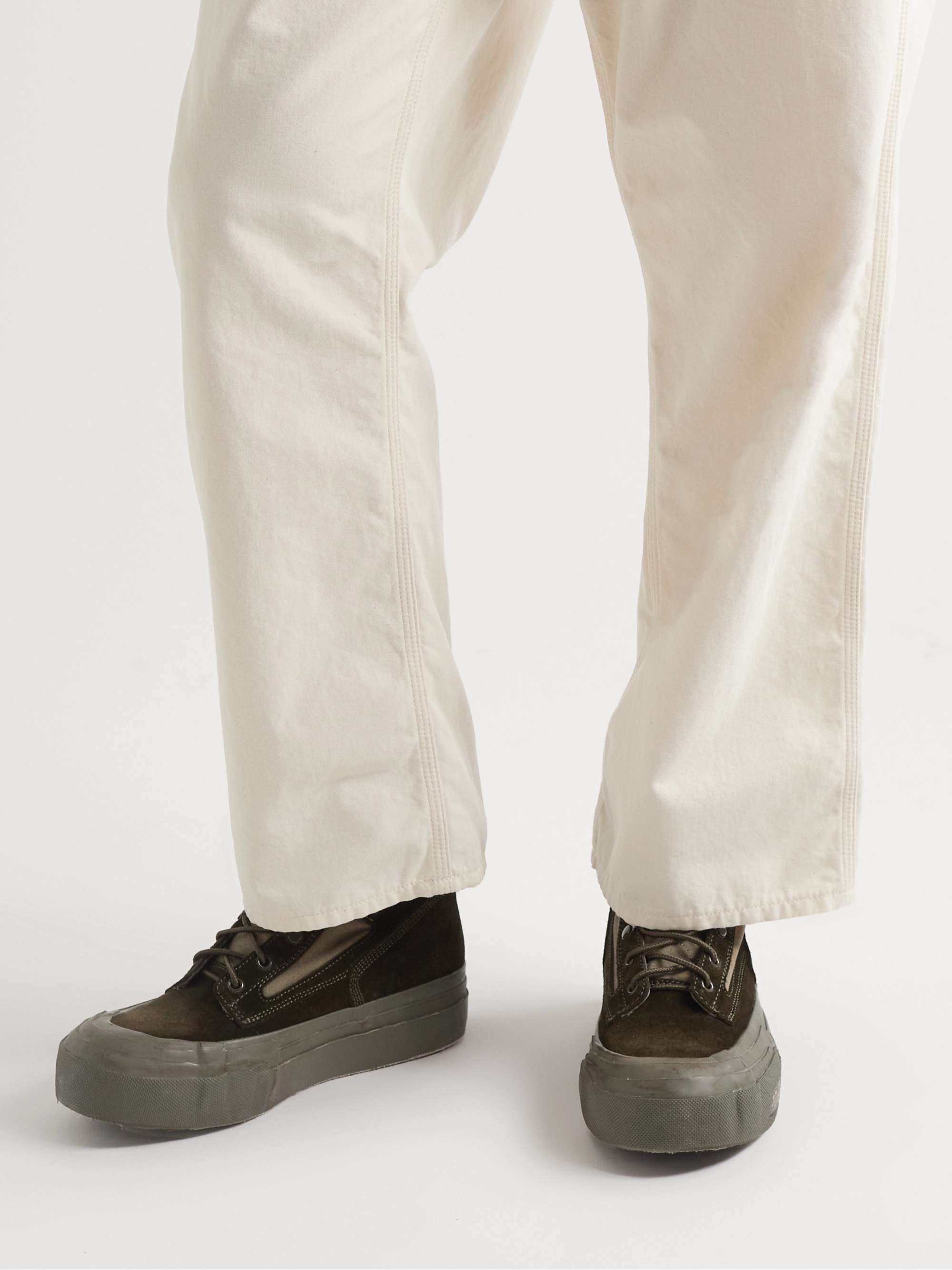 VISVIM Tesota '91 Folk Suede and Cotton-Canvas Boots