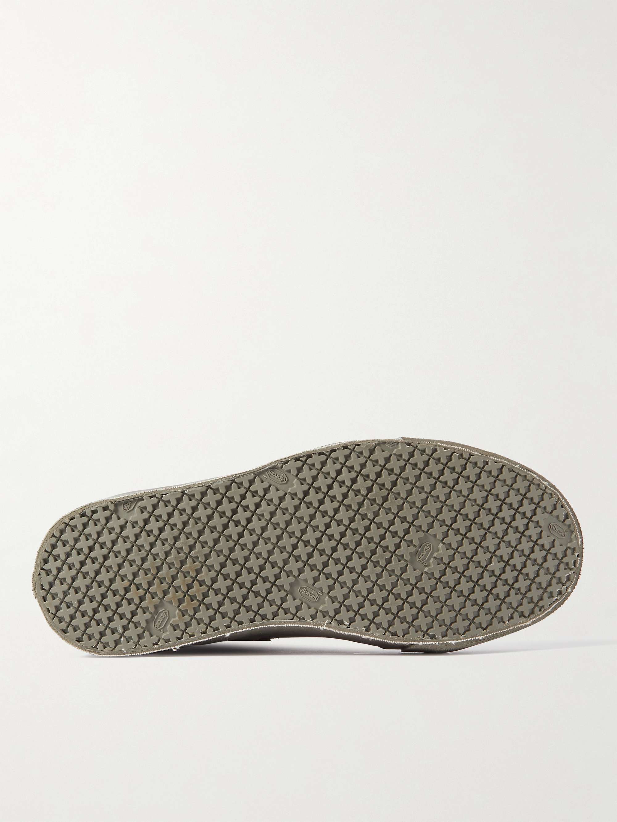 VISVIM Tesota '91 Folk Suede and Cotton-Canvas Boots