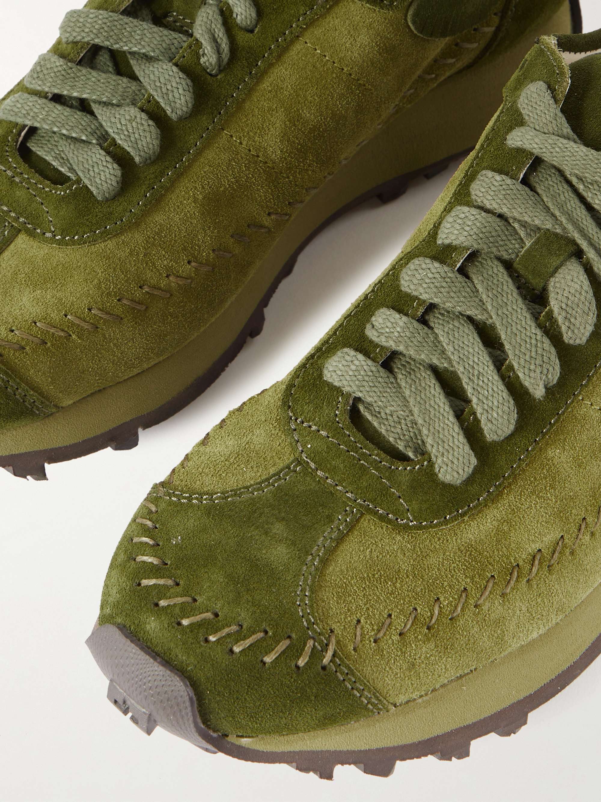 VISVIM Walpi Fringed Suede Sneakers