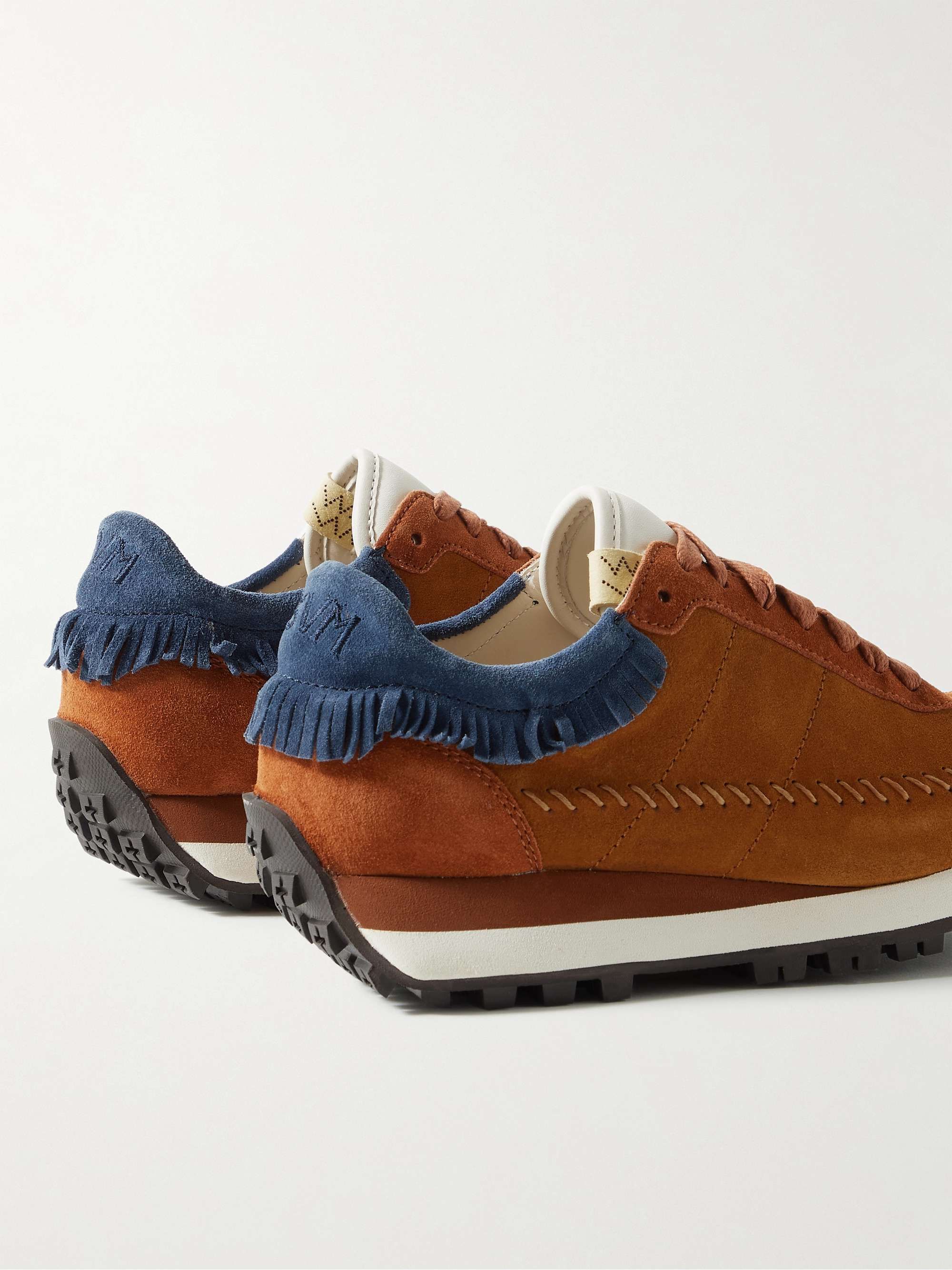 VISVIM Walpi Runner Fringed Suede Sneakers