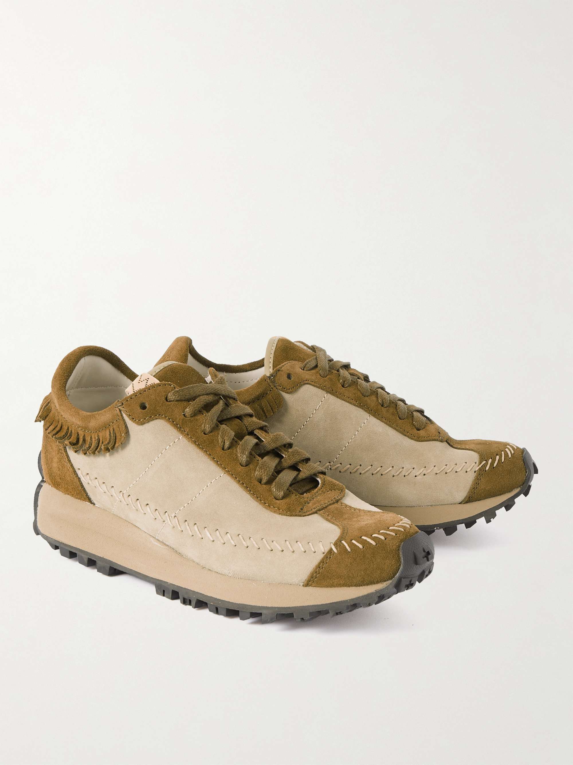 VISVIM Walpi Fringed Suede Sneakers