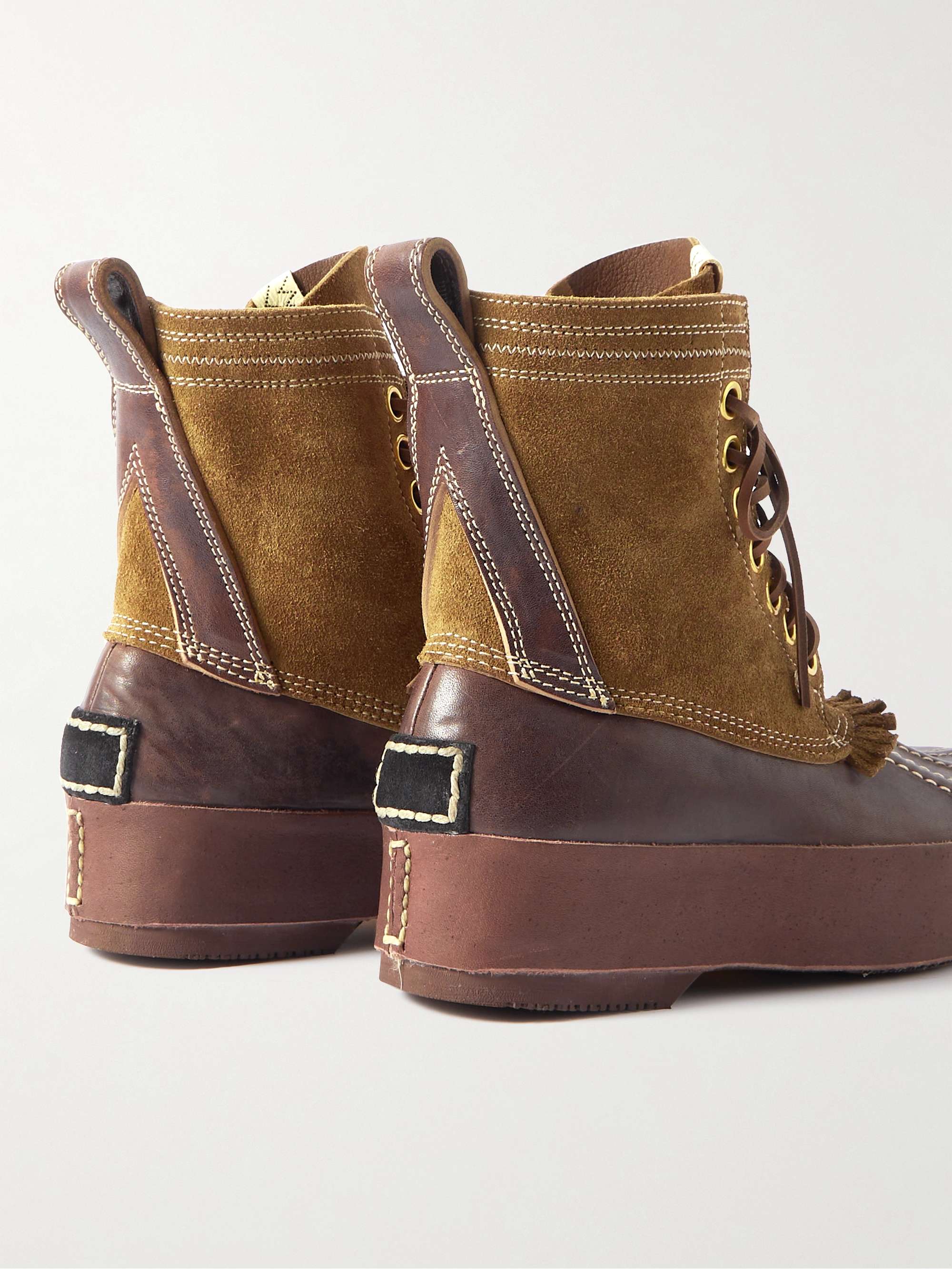 VISVIM Decoy Duck Leather and Suede Boots