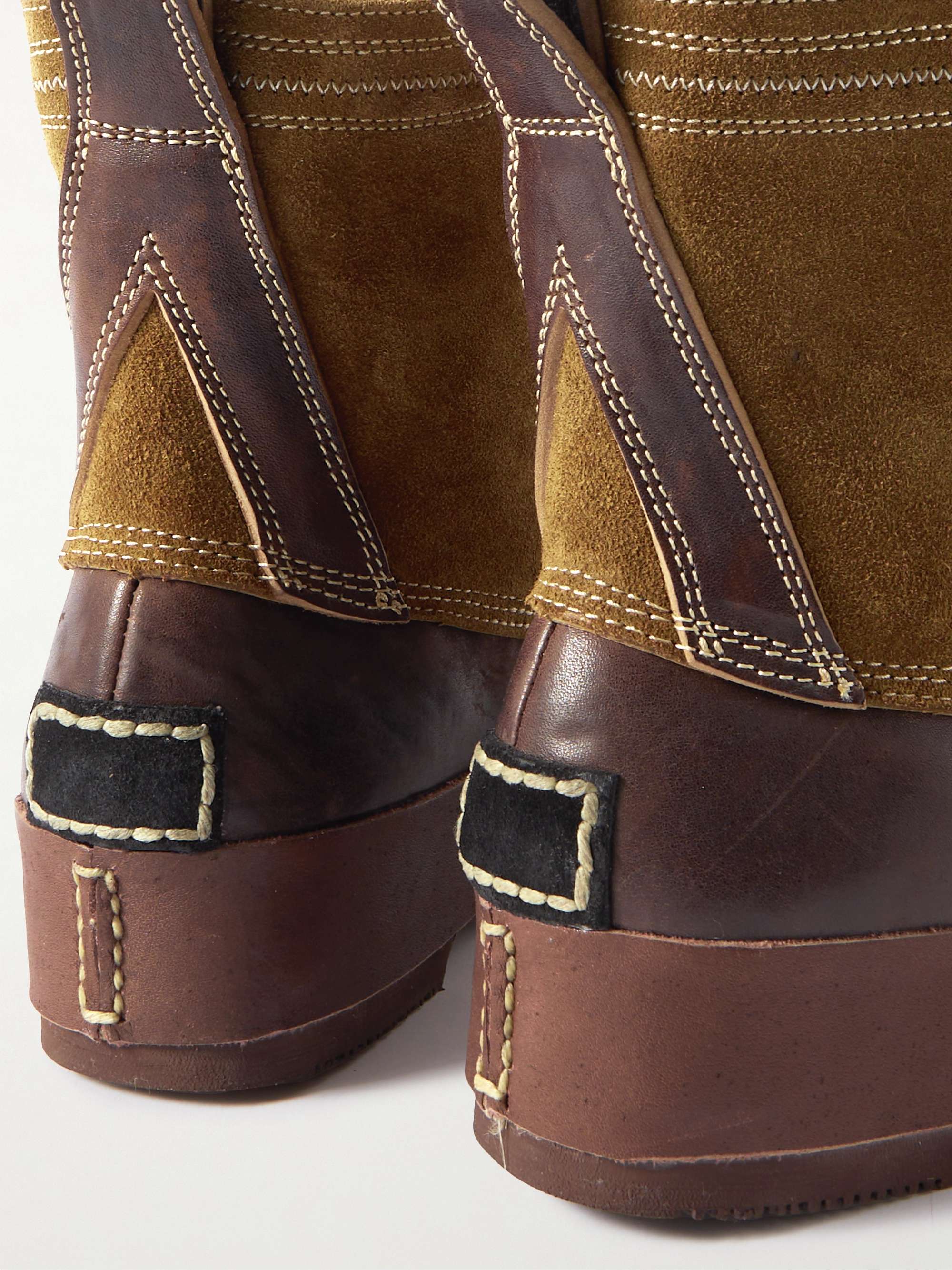 VISVIM Decoy Duck Leather and Suede Boots