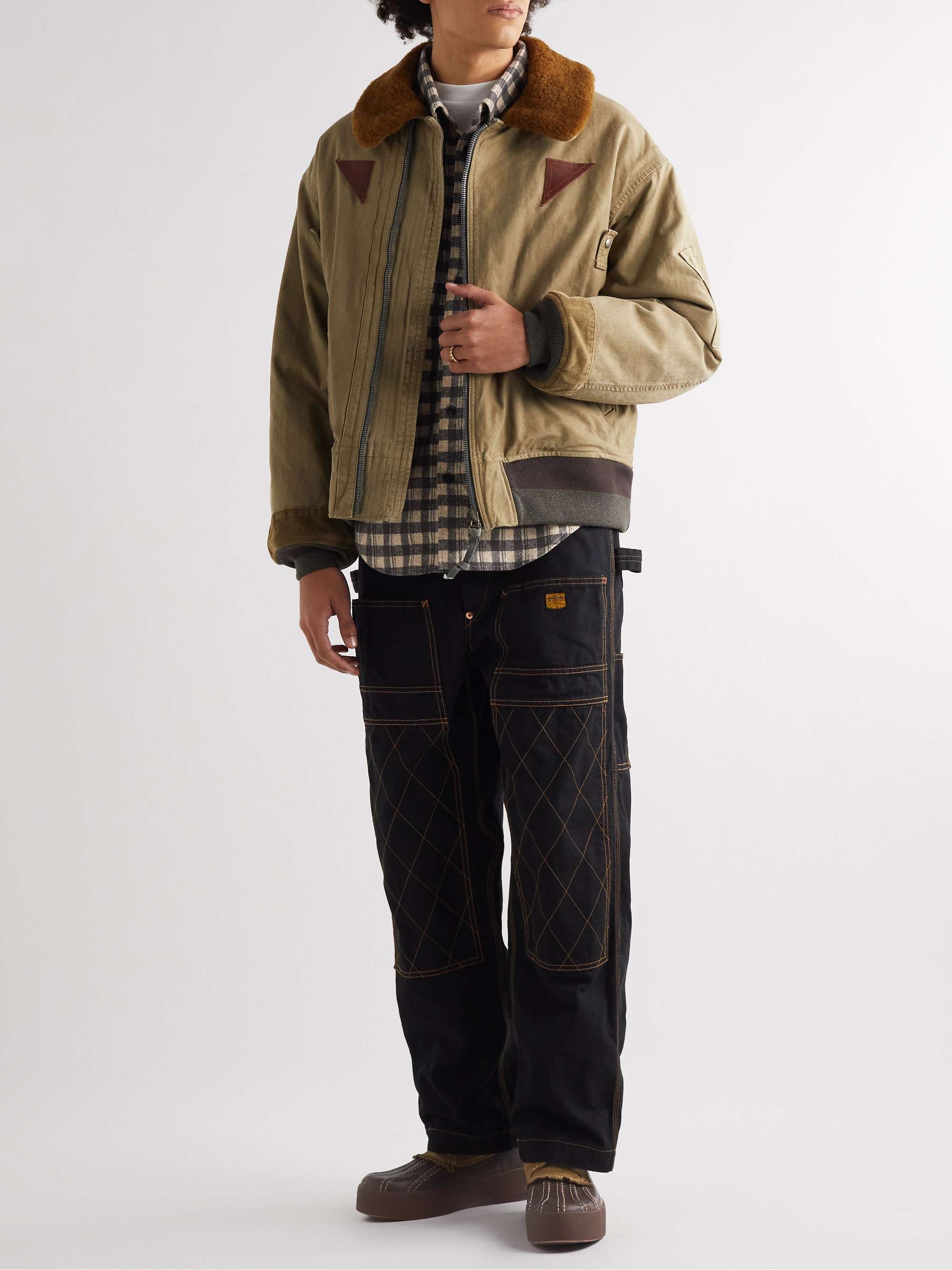 VISVIM Decoy Duck Leather and Suede Boots