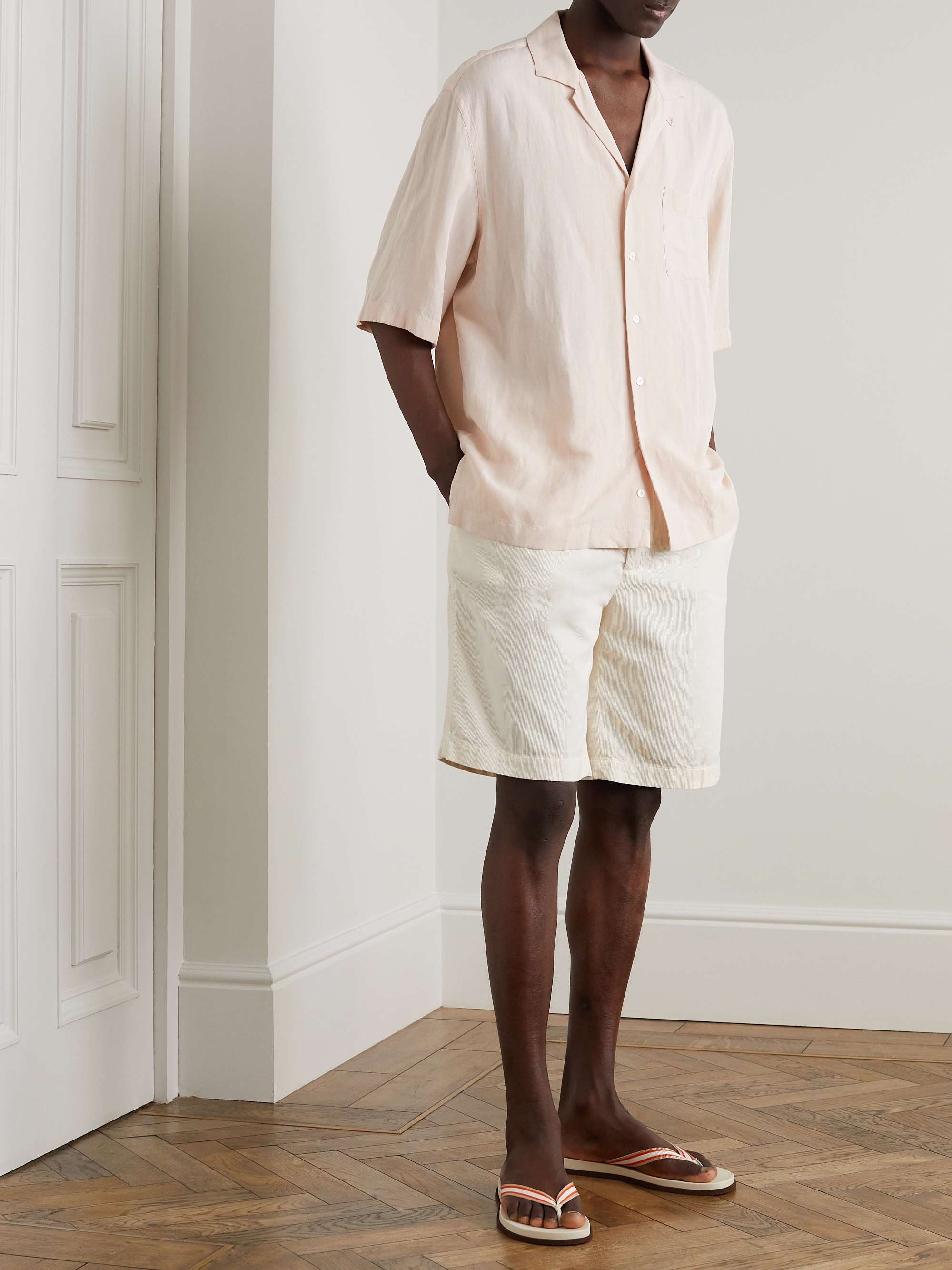 BRUNELLO CUCINELLI Grosgrain and Leather Flip Flops