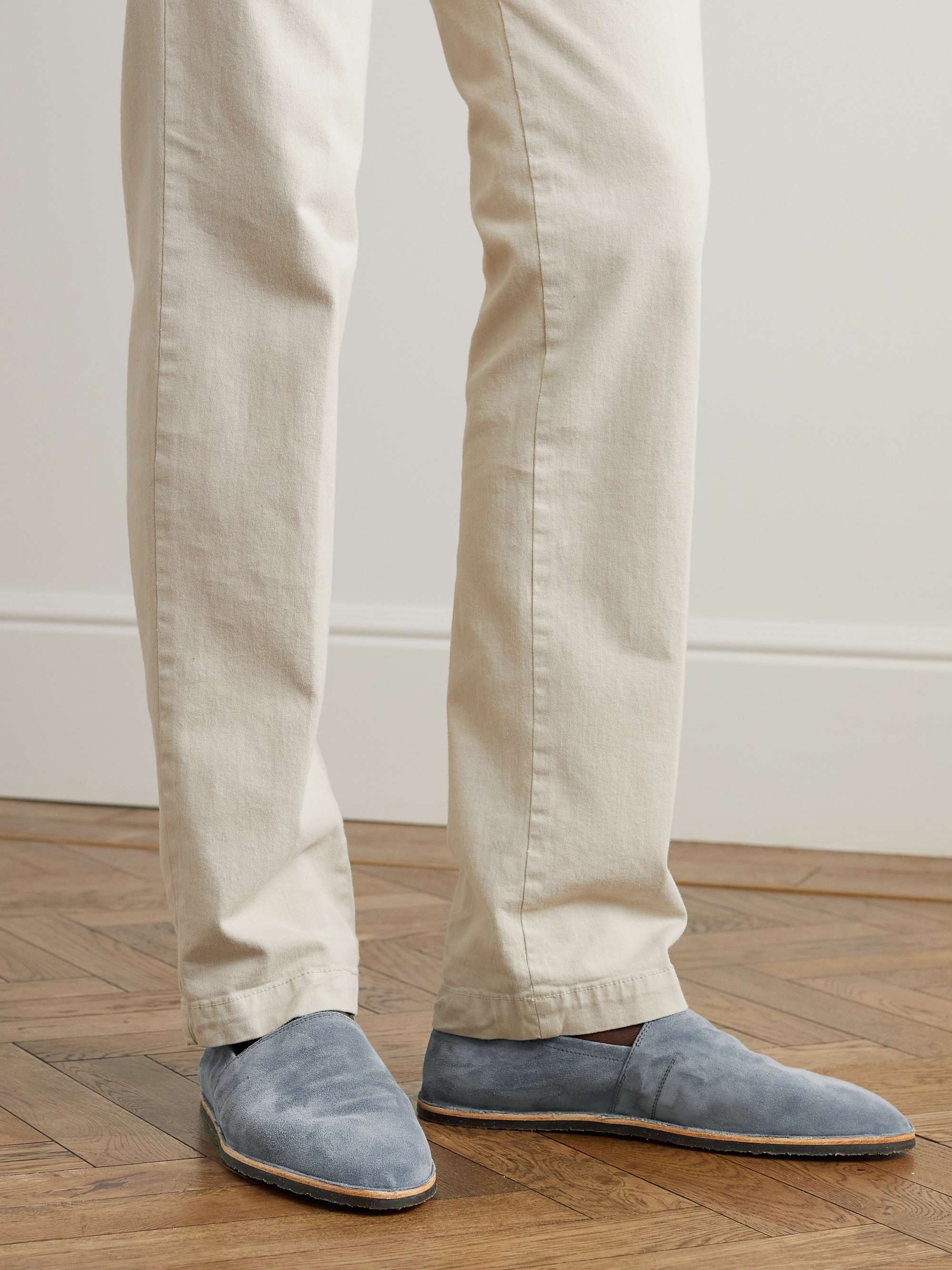 BRUNELLO CUCINELLI Collapsible-Heel Suede Espadrilles