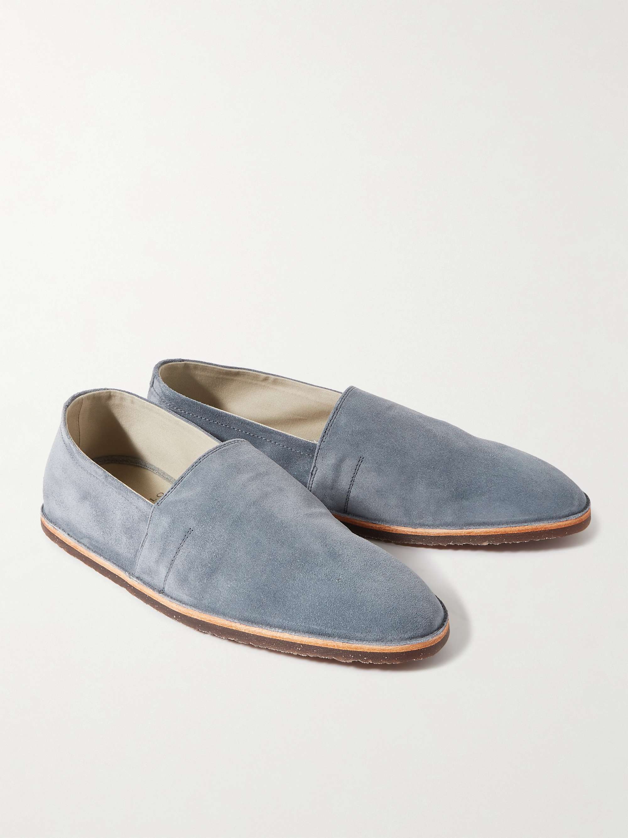 BRUNELLO CUCINELLI Collapsible-Heel Suede Espadrilles