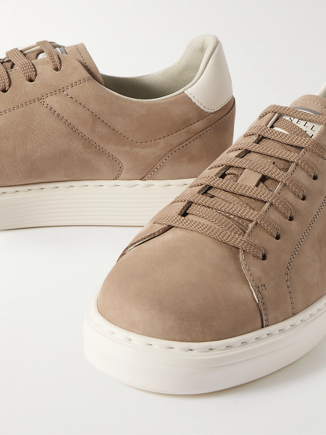Brunello Cucinelli Nubuck Sneakers In Brown