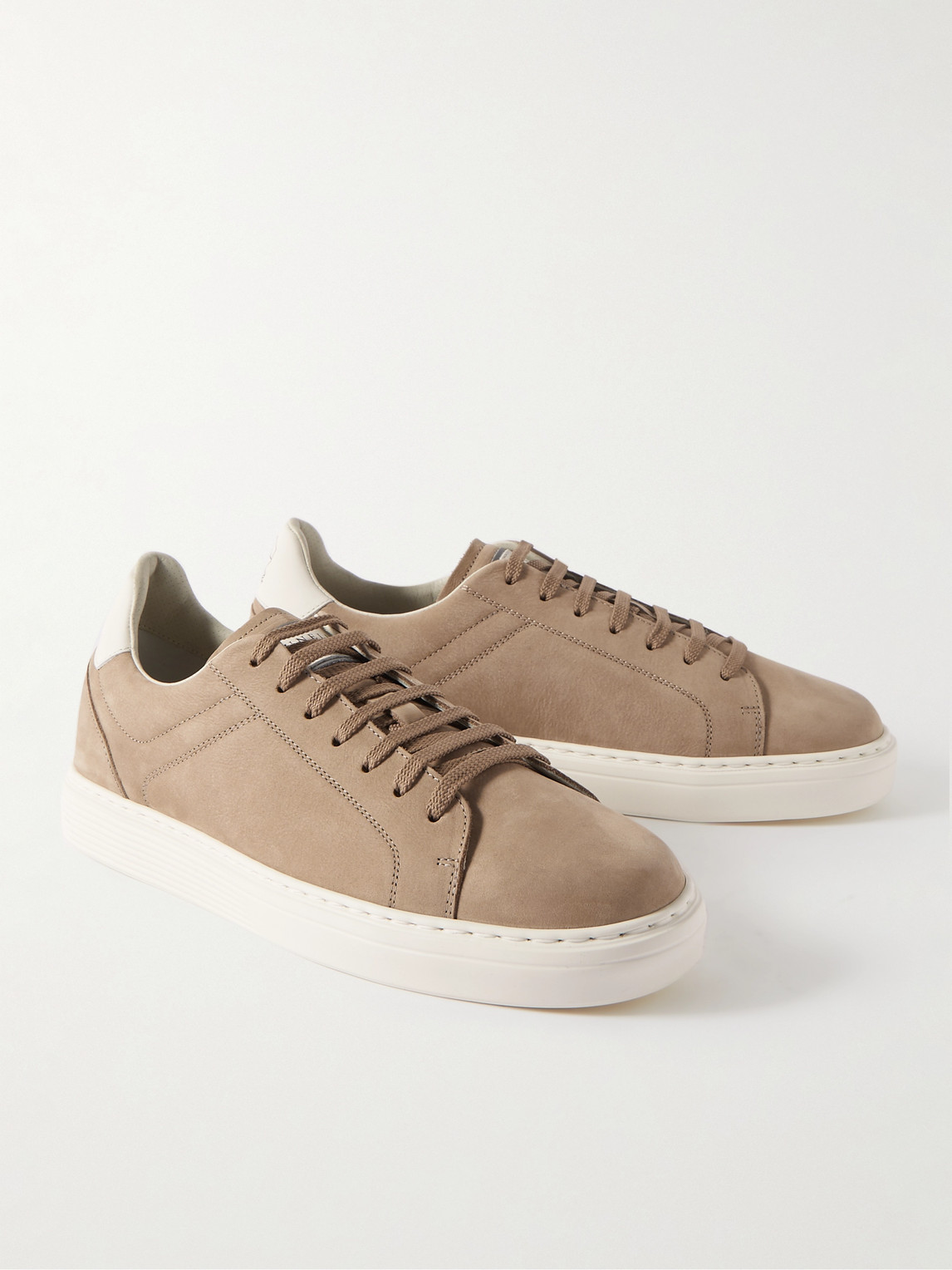 Brunello Cucinelli Nubuck Sneakers In Brown
