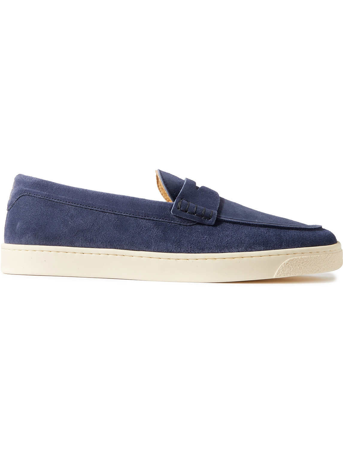 Brunello Cucinelli Suede Loafers In Blue