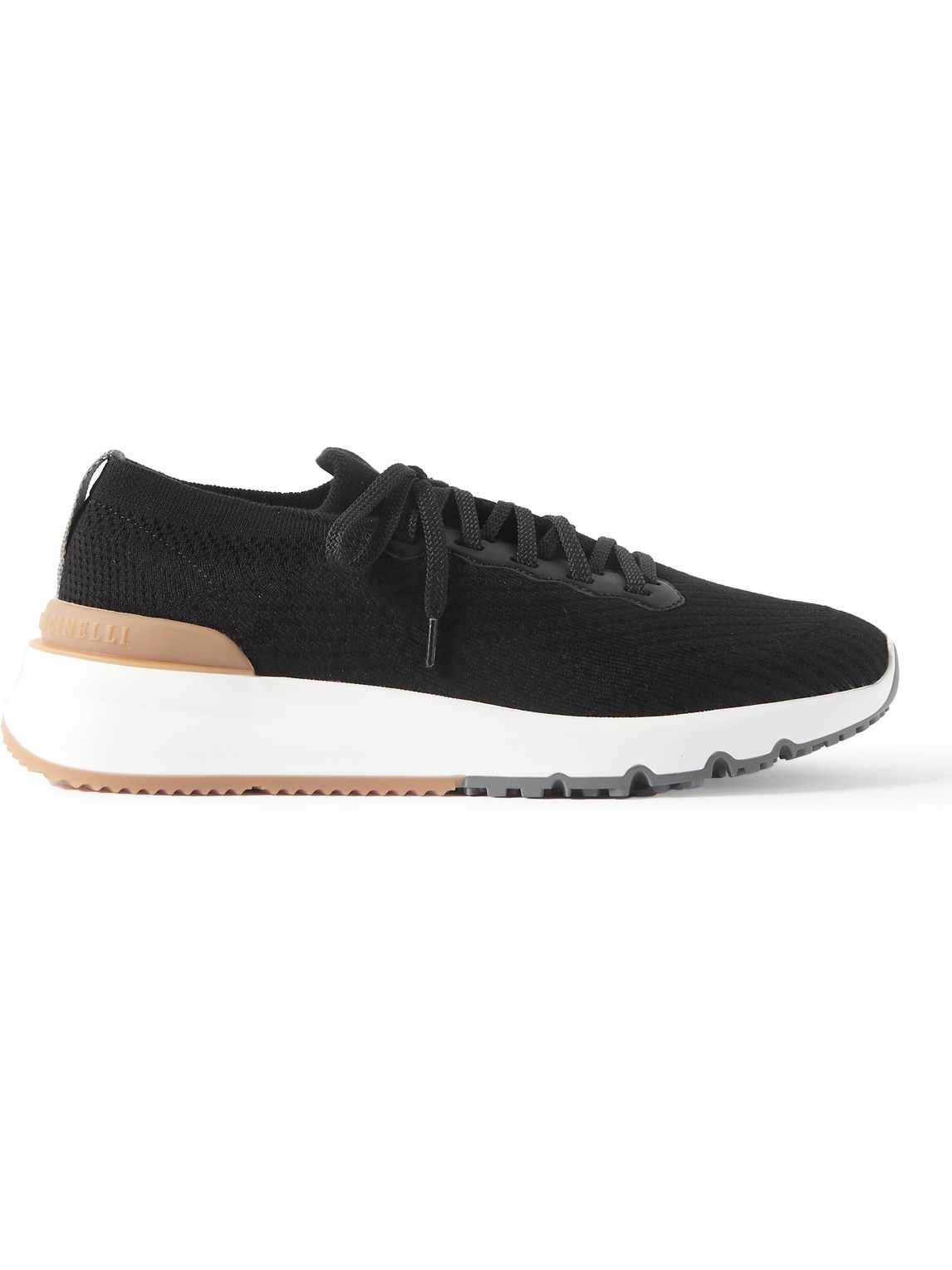 Brunello Cucinelli Sneakers With Mesh Panels In Black