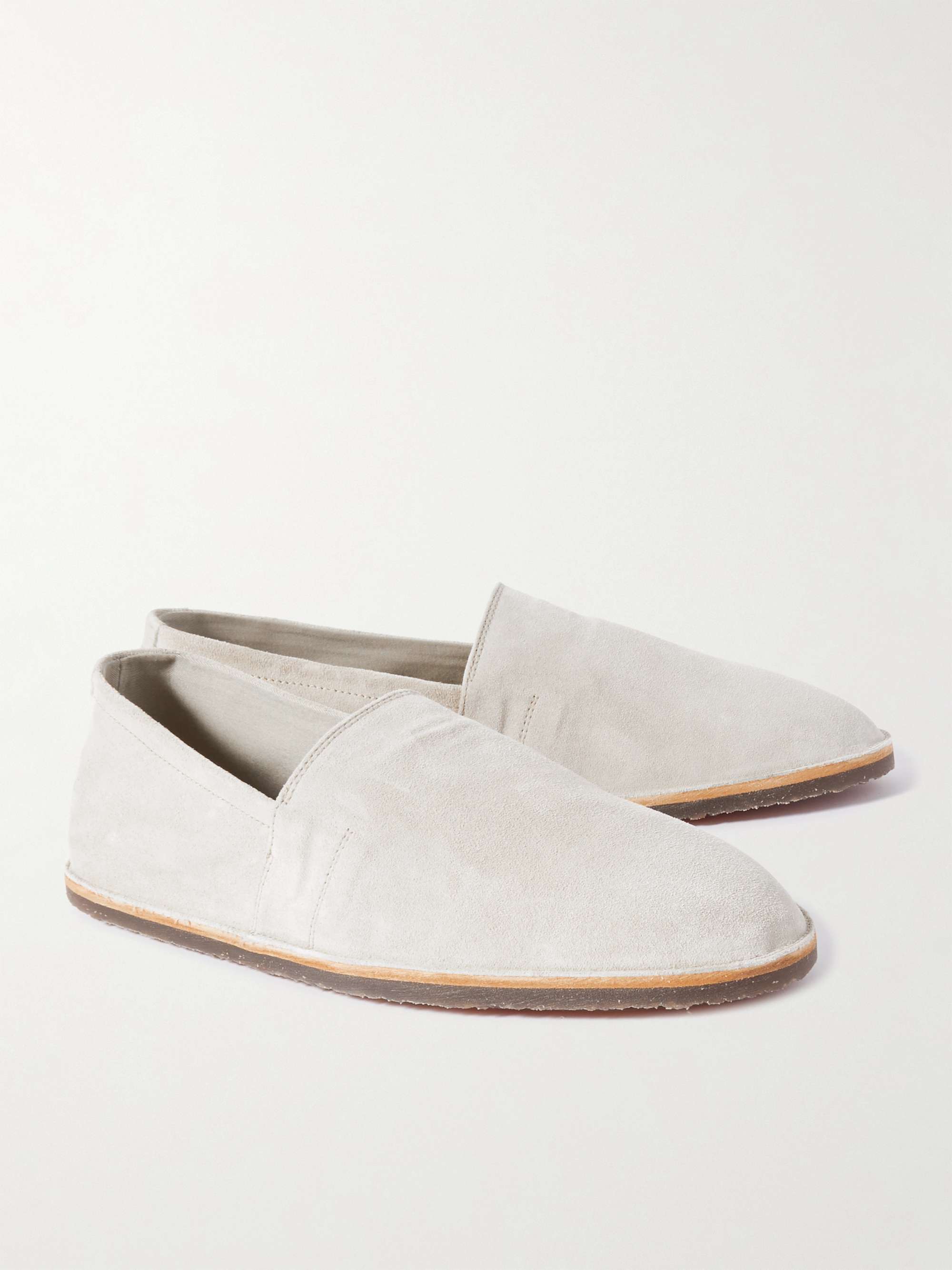 BRUNELLO CUCINELLI Collapsible-Heel Suede Espadrilles