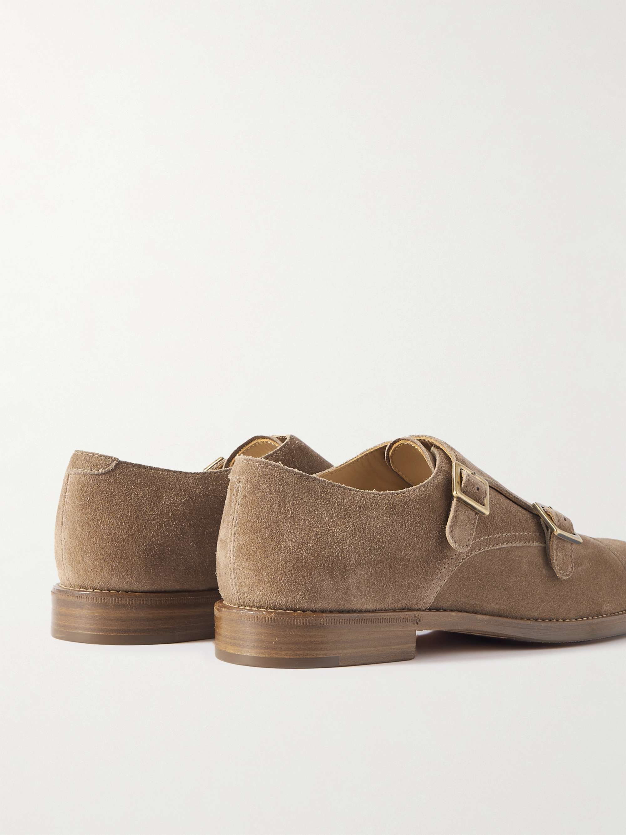 BRUNELLO CUCINELLI Suede Monk-Strap Shoes