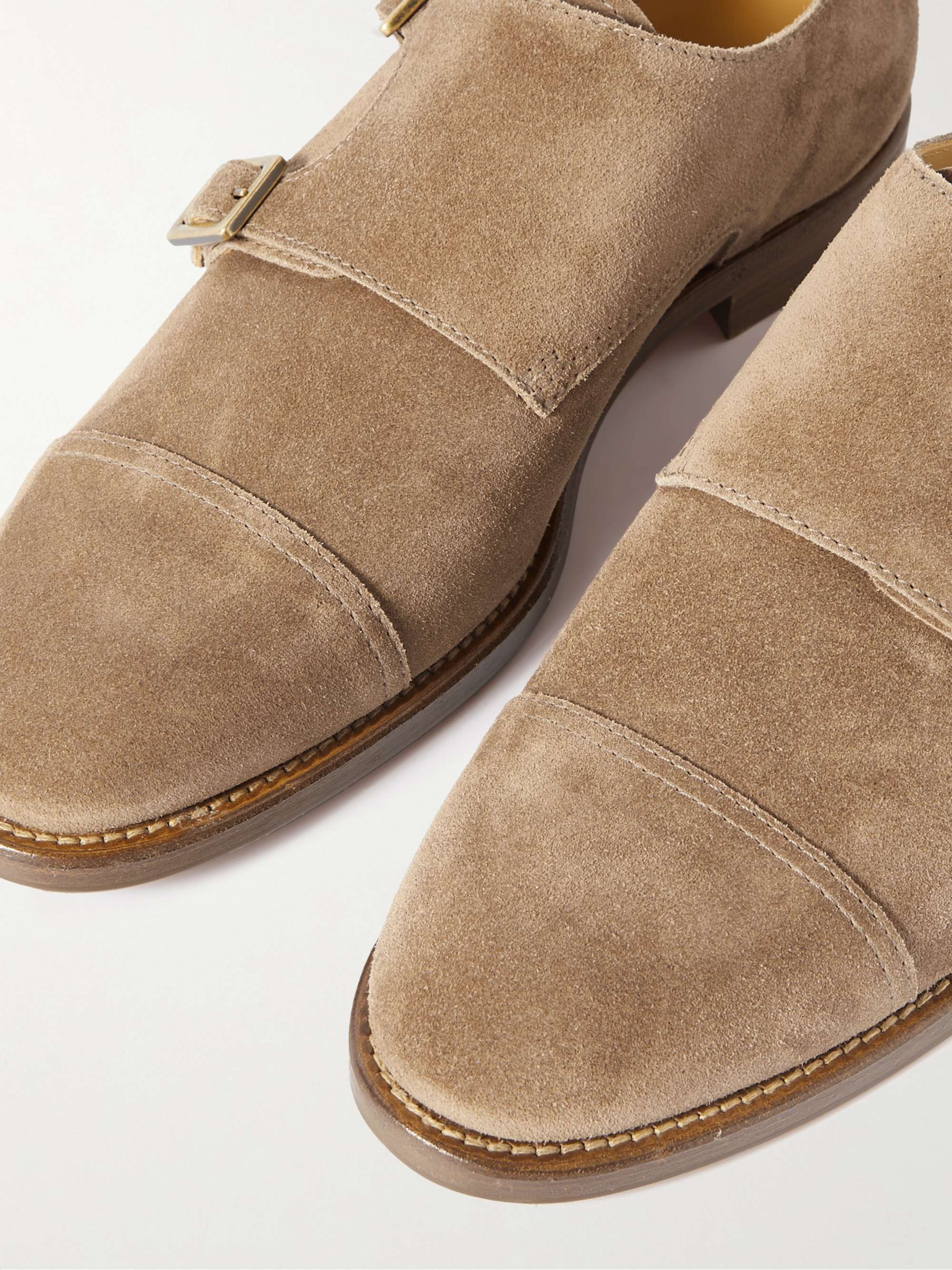 BRUNELLO CUCINELLI Suede Monk-Strap Shoes