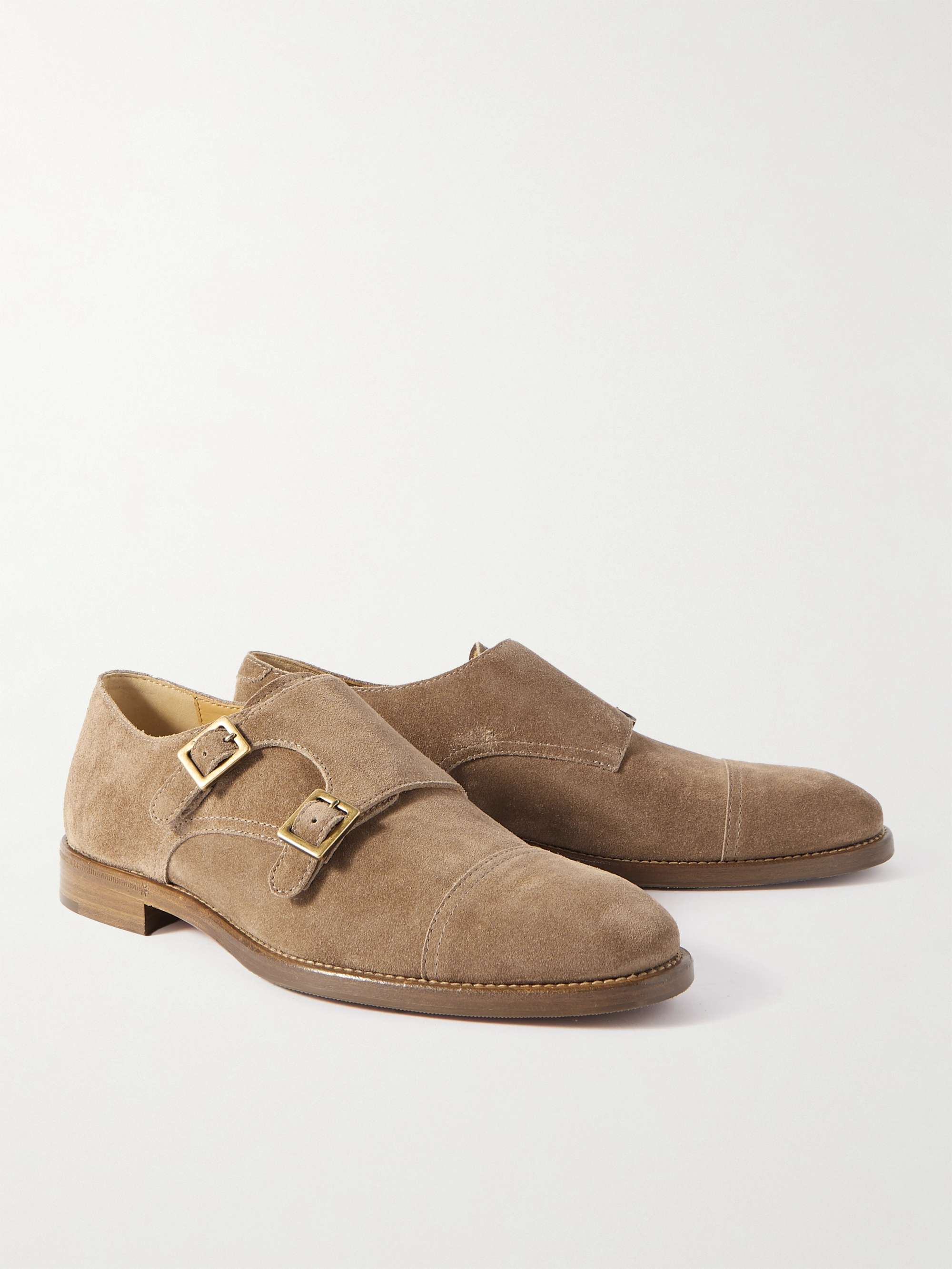 BRUNELLO CUCINELLI Suede Monk-Strap Shoes