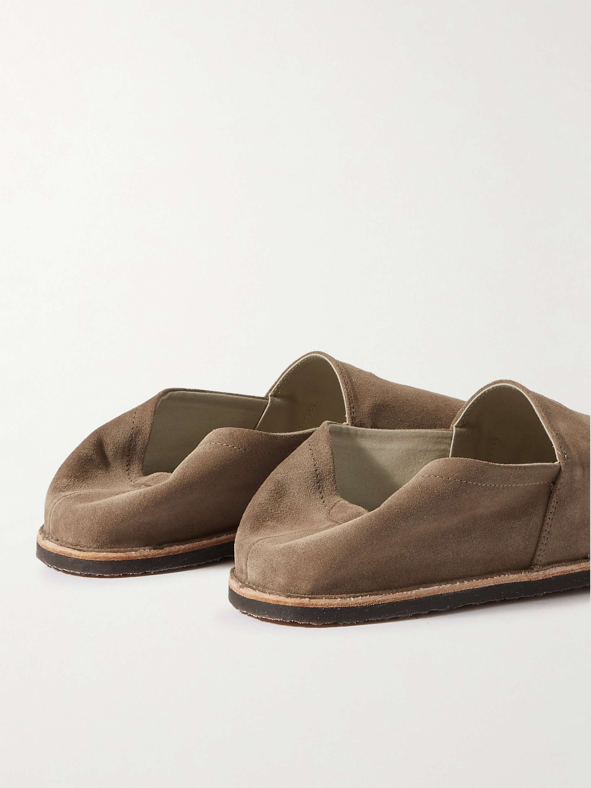 BRUNELLO CUCINELLI Collapsible-Heel Suede Espadrilles