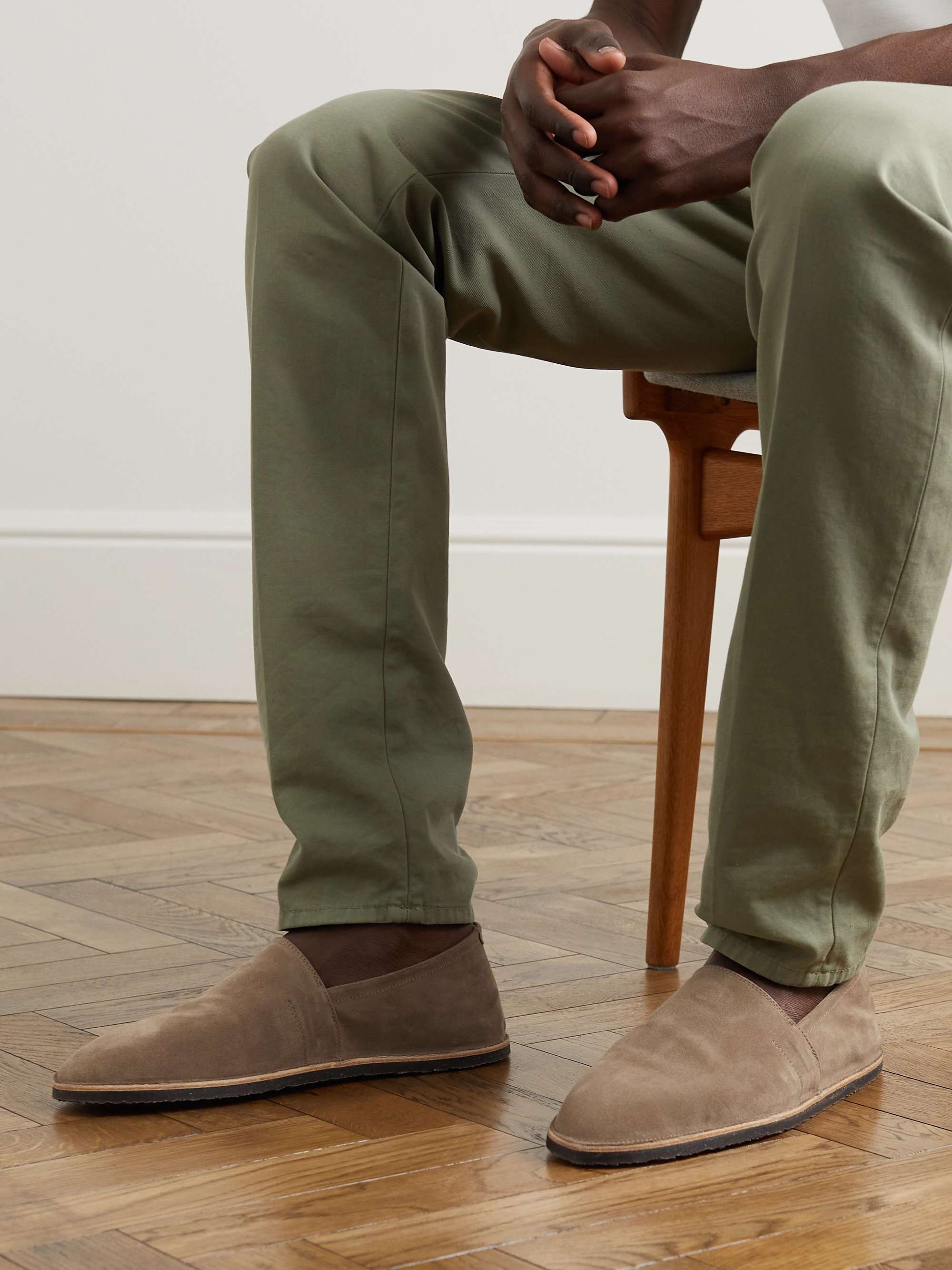BRUNELLO CUCINELLI Collapsible-Heel Suede Espadrilles