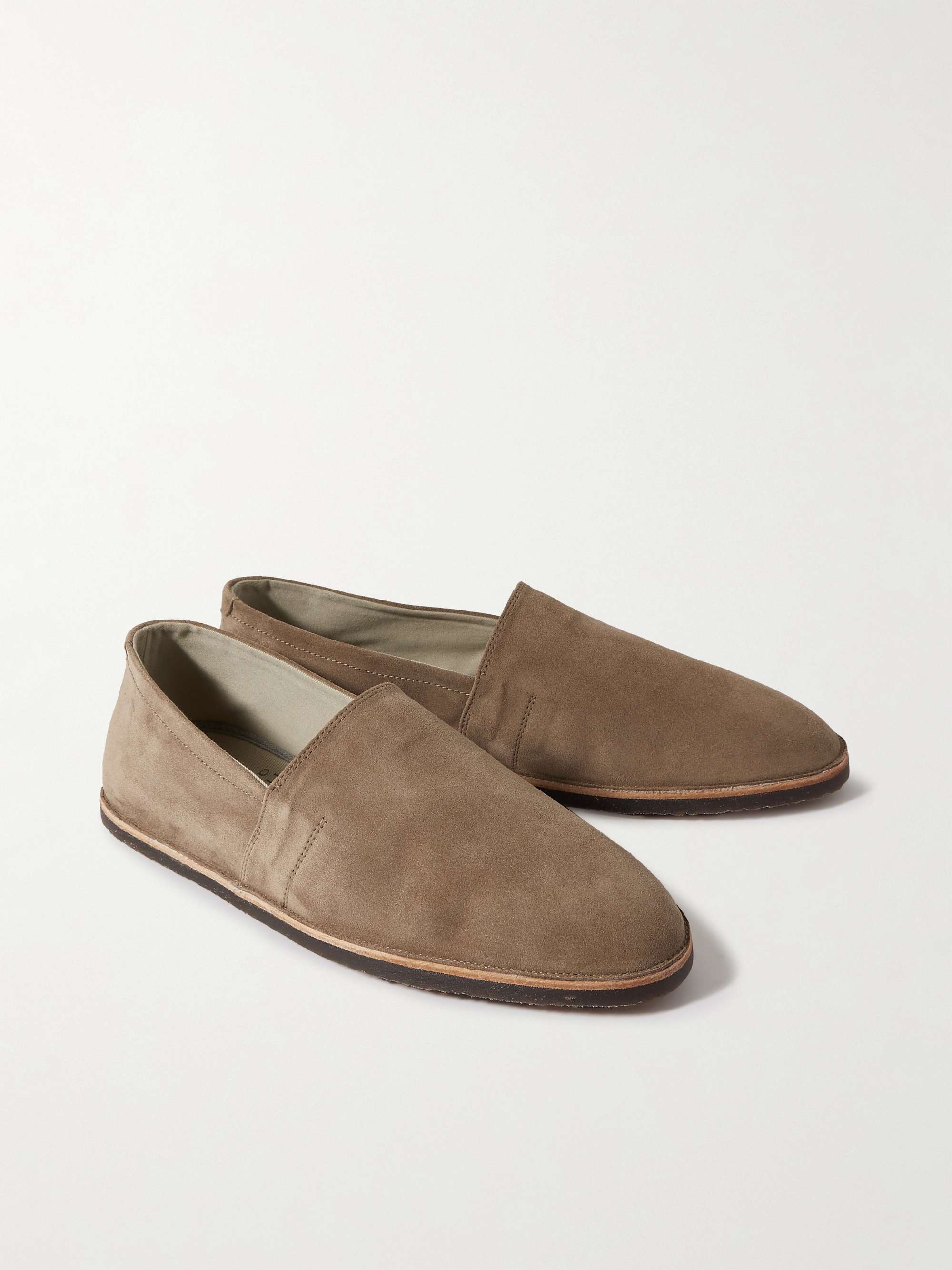 BRUNELLO CUCINELLI Collapsible-Heel Suede Espadrilles