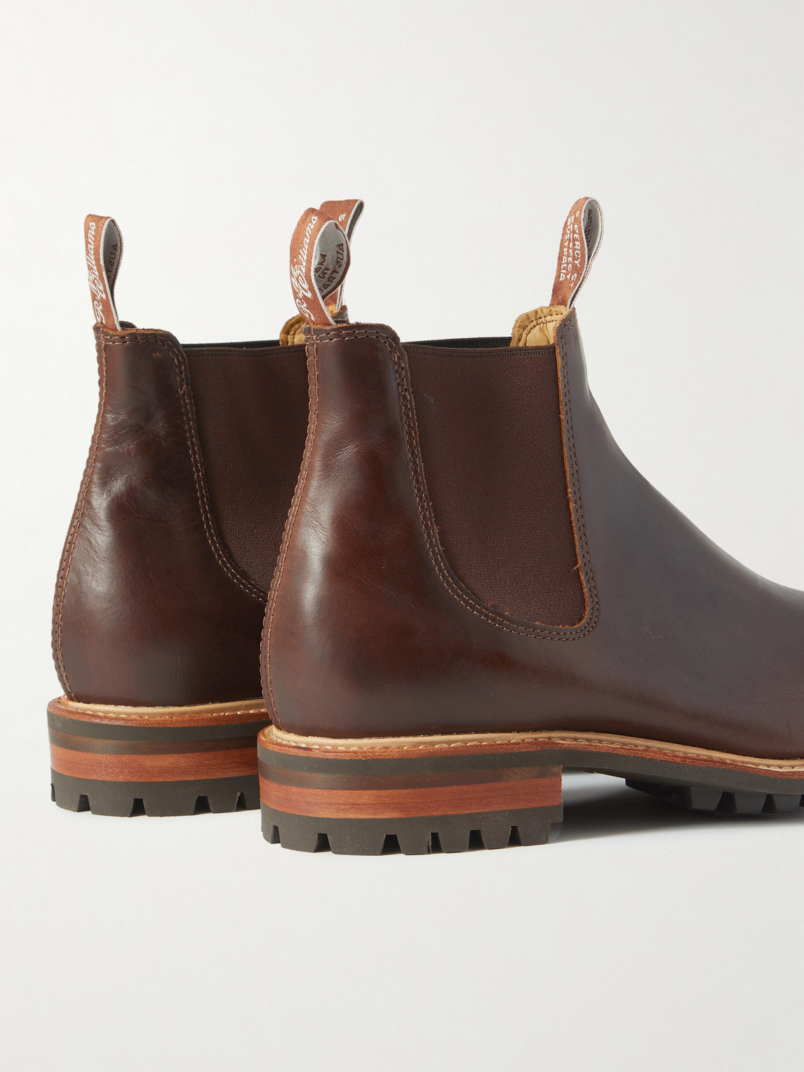 Shop R.m.williams Gardener Commando Leather Chelsea Boots In Brown