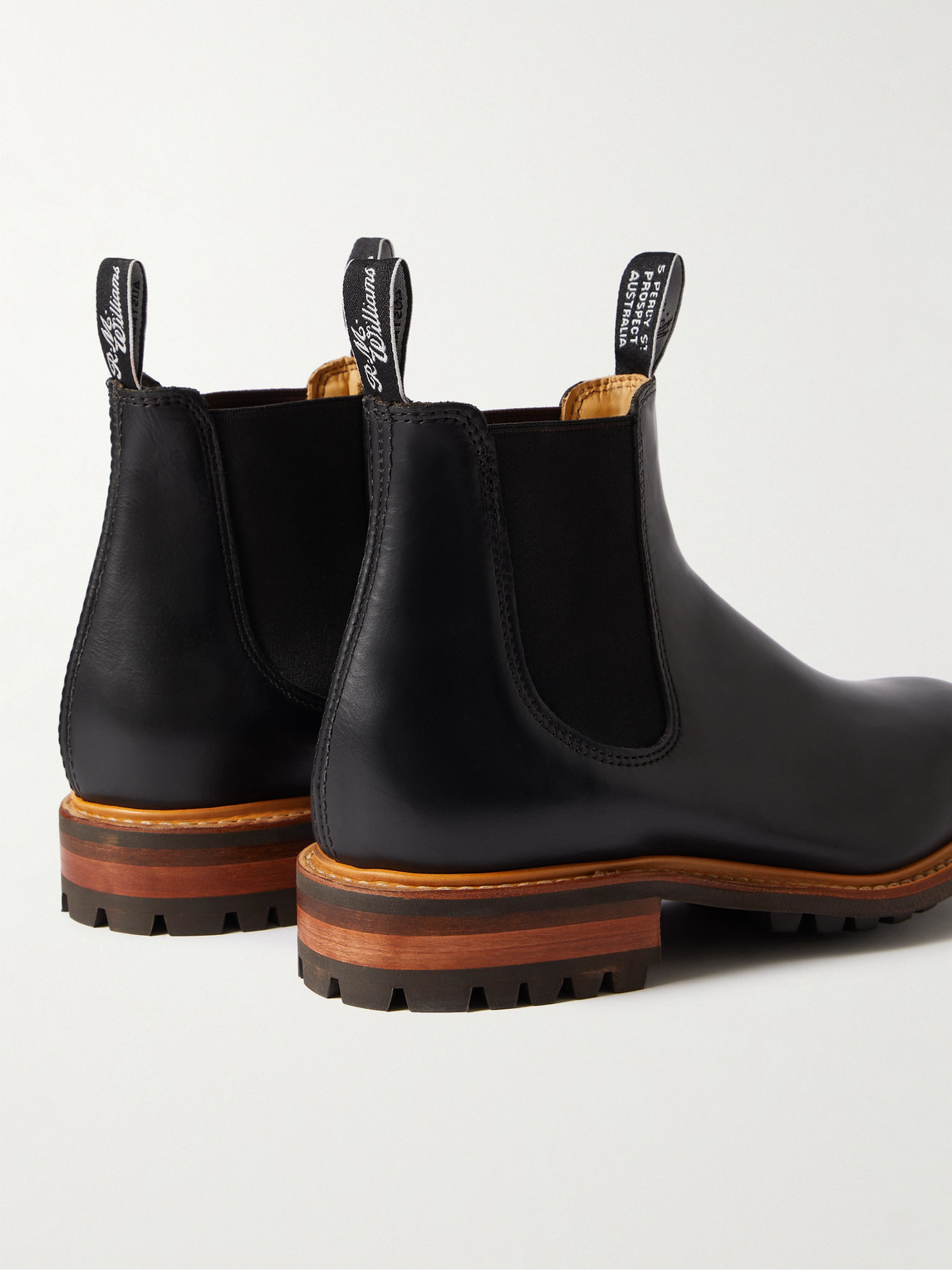 Shop R.m.williams Gardener Commando Leather Chelsea Boots In Black