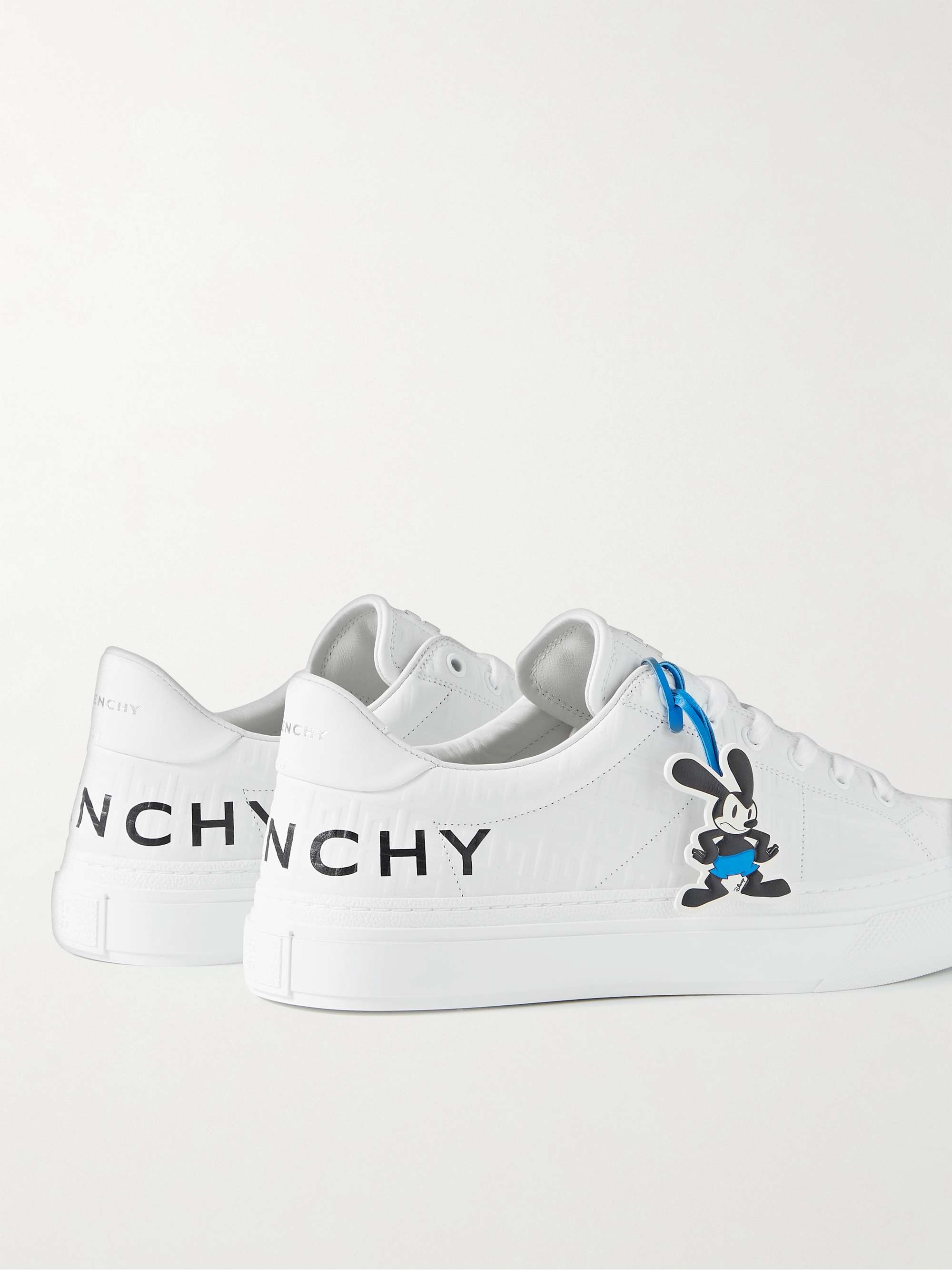 GIVENCHY + Disney Oswald City Sport Debossed Leather Sneakers